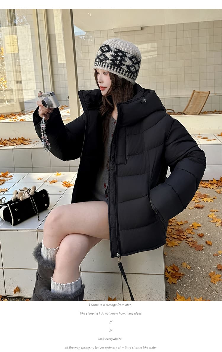 실사 우유 씽 하는 소리 면 의류 여성 새로운 한국 스타일 캐주얼 가을 겨울철 후드 재킷 트렌디 2026 학원 스타일 면 옷 상세 이미지 48