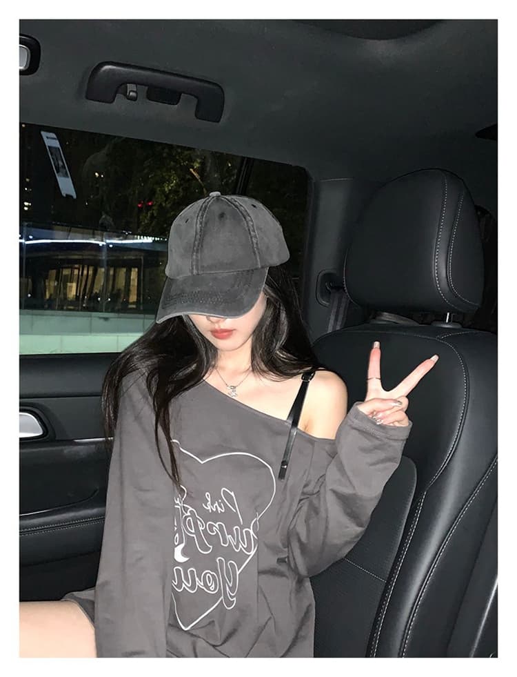 있음 선적 순면 새로운 이른 가을 루즈핏 긴팔 티셔츠 여성 순수한 욕망 디자인 센스 상세 이미지 17