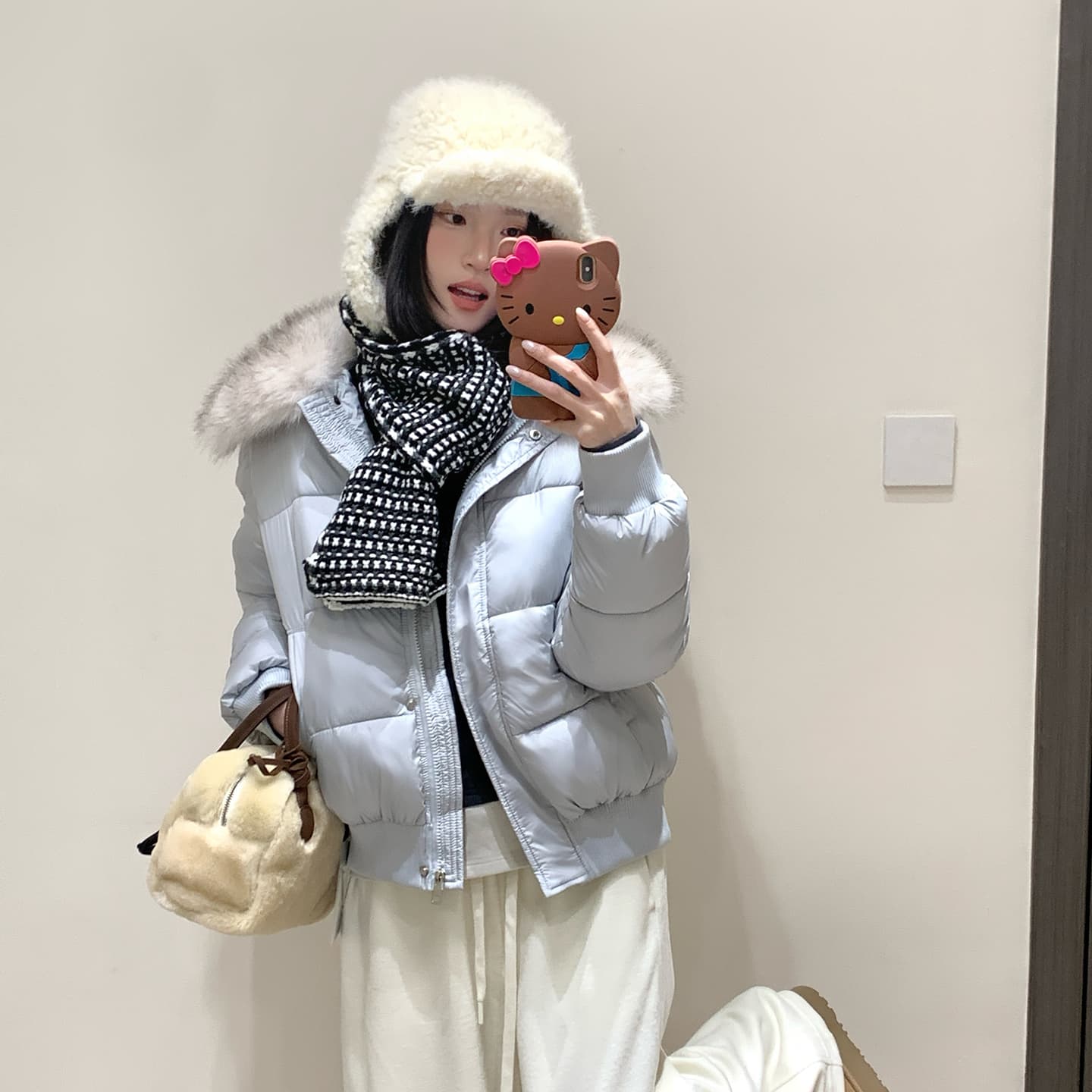 실사 부드러운 바람 여우 모피 칼라 쇼트 스타일 면 의류 여성 슬림해 보이는 두꺼운 스탠드 칼라 방풍 출퇴근 다용도 짧은 면 섹션 이미지 2