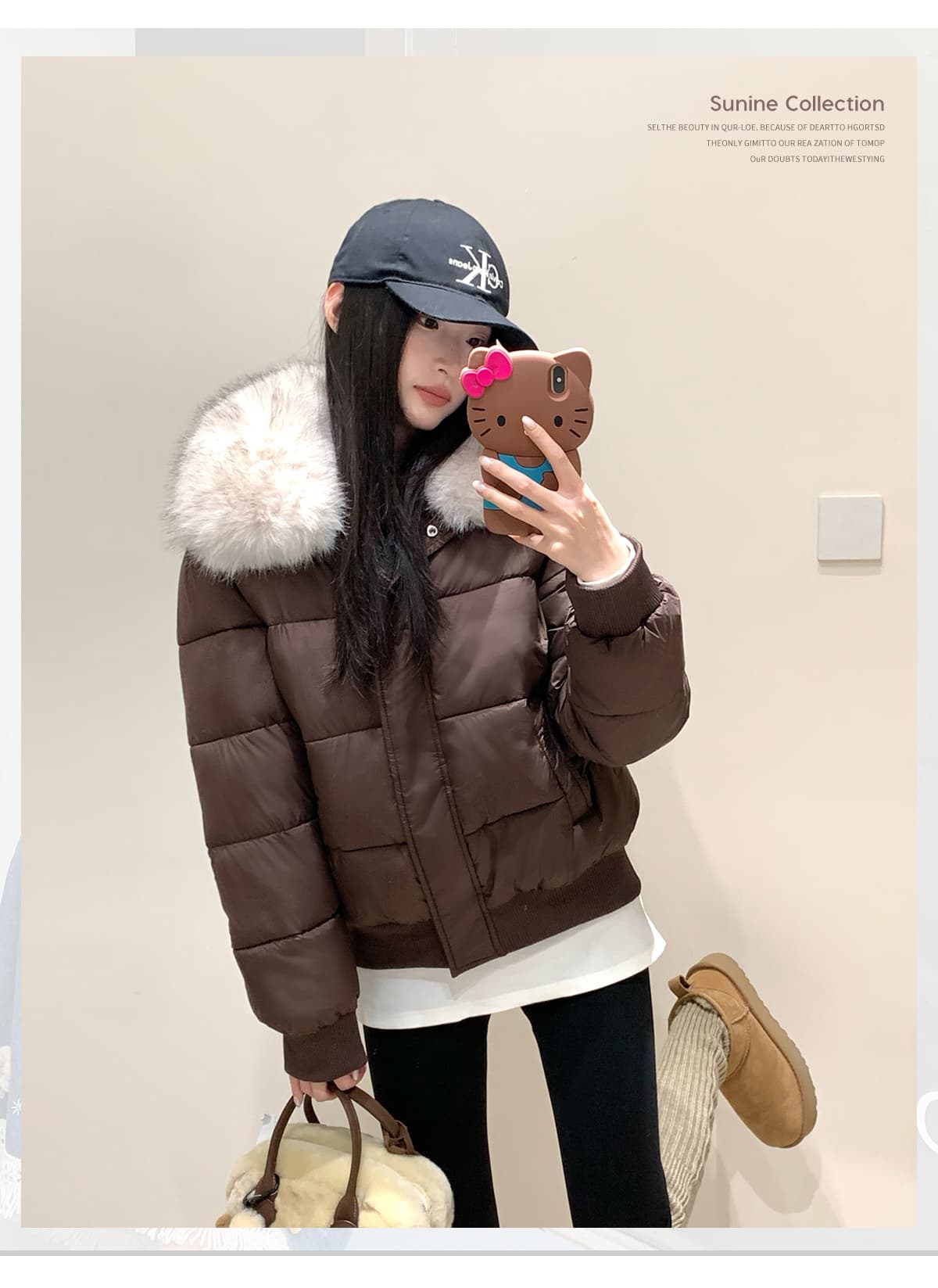 실사 부드러운 바람 여우 모피 칼라 쇼트 스타일 면 의류 여성 슬림해 보이는 두꺼운 스탠드 칼라 방풍 출퇴근 다용도 짧은 면 섹션 상세 이미지 4