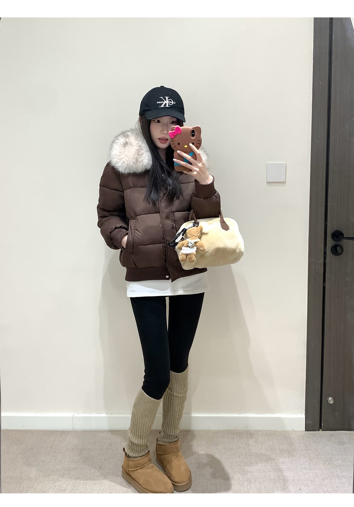 실사 부드러운 바람 여우 모피 칼라 쇼트 스타일 면 의류 여성 슬림해 보이는 두꺼운 스탠드 칼라 방풍 출퇴근 다용도 짧은 면 섹션 상세 이미지 22