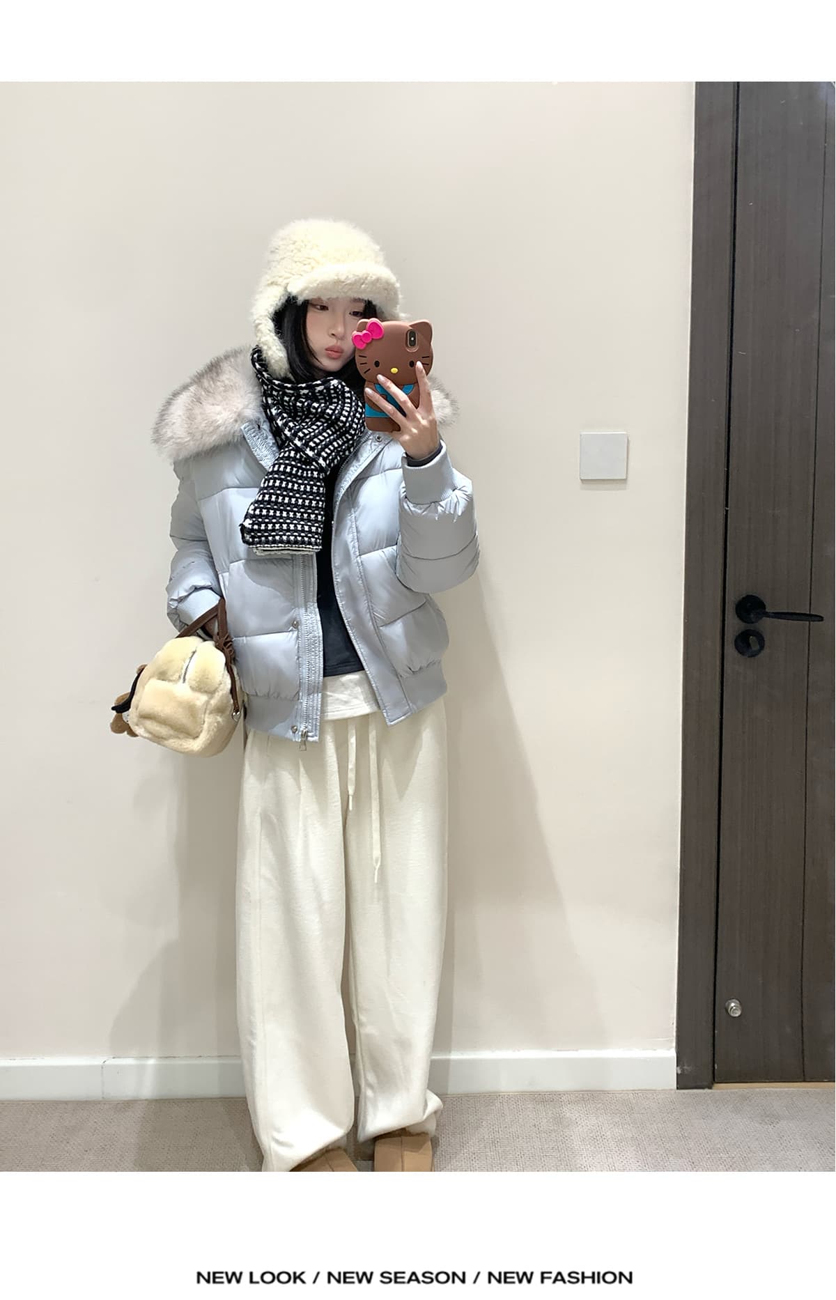 실사 부드러운 바람 여우 모피 칼라 쇼트 스타일 면 의류 여성 슬림해 보이는 두꺼운 스탠드 칼라 방풍 출퇴근 다용도 짧은 면 섹션 상세 이미지 27