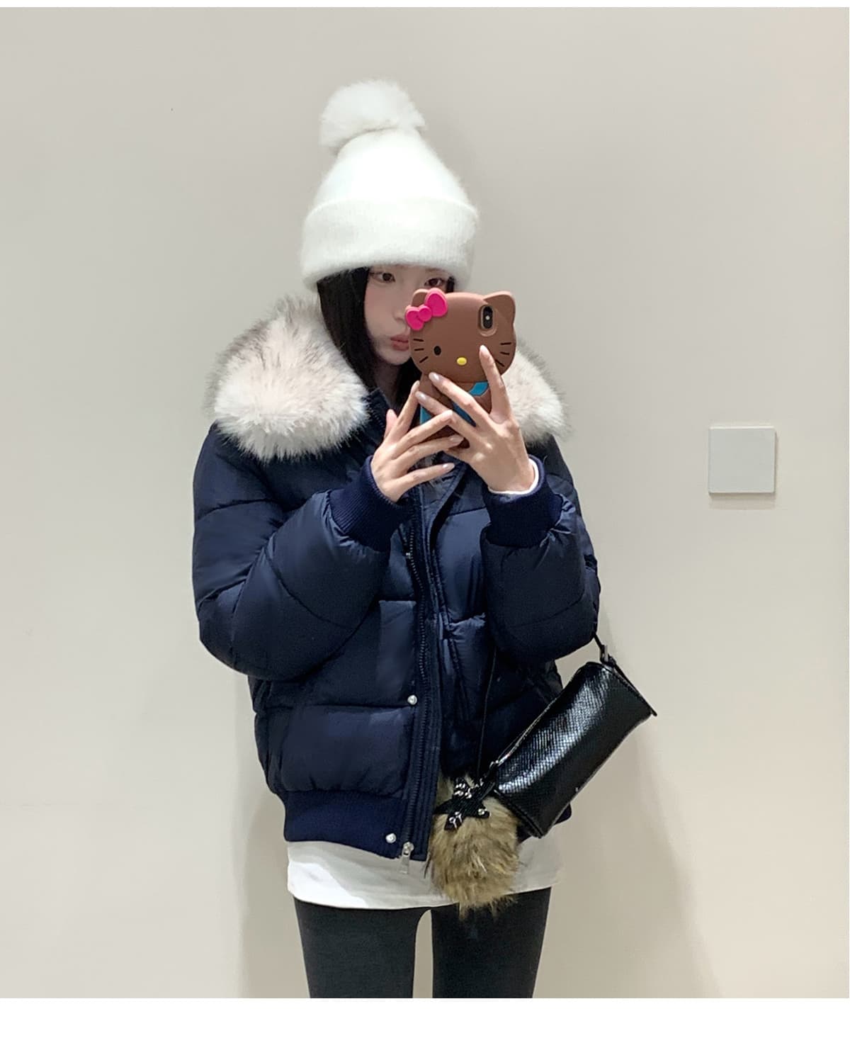 실사 부드러운 바람 여우 모피 칼라 쇼트 스타일 면 의류 여성 슬림해 보이는 두꺼운 스탠드 칼라 방풍 출퇴근 다용도 짧은 면 섹션 상세 이미지 31