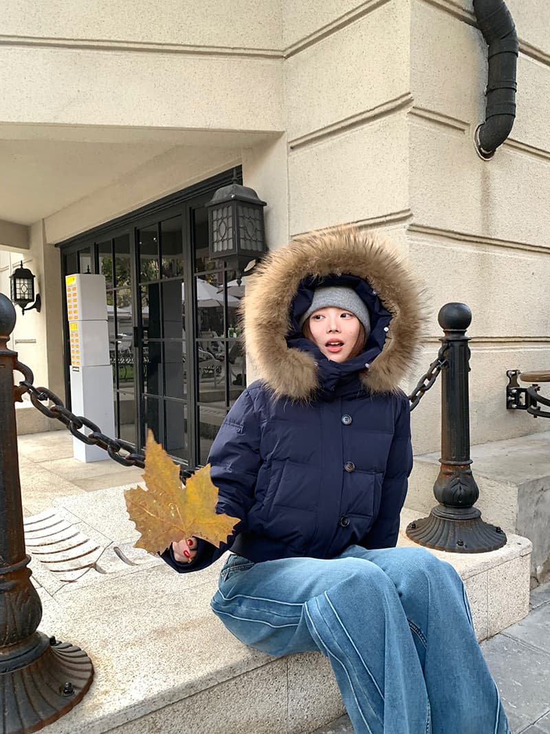 실사 겨울 새로운 다용도 큰 모피 칼라 후드 다운 재킷 여성 짧은 다용도 보온 두꺼운 면 옷 재킷 상세 이미지 6