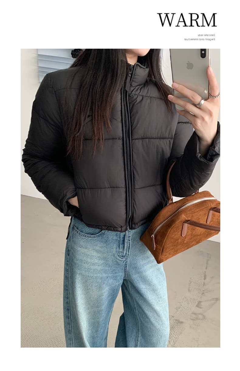 한 부서 작은 키 거북이 스타일 라운드 넥 면 의류 여성 2026 겨울 새로운 캐주얼 다용도 슬림해 보이는 보온 재킷 상세 이미지 16