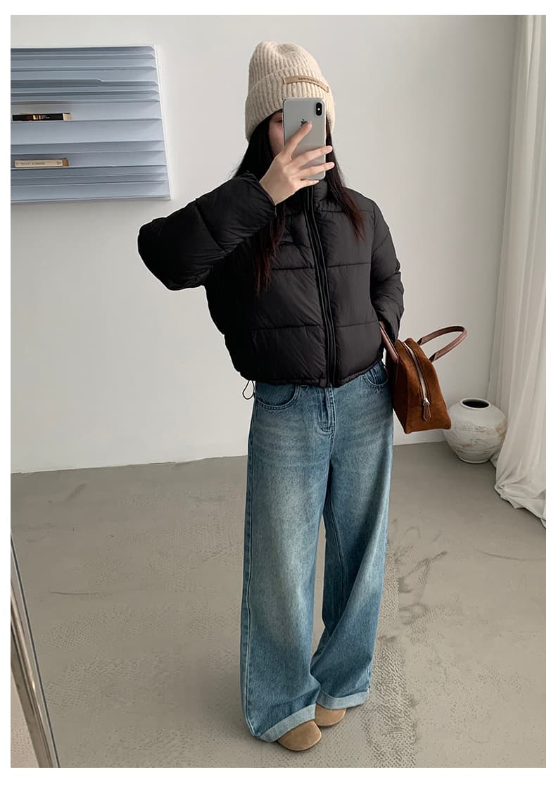 한 부서 작은 키 거북이 스타일 라운드 넥 면 의류 여성 2026 겨울 새로운 캐주얼 다용도 슬림해 보이는 보온 재킷 상세 이미지 20