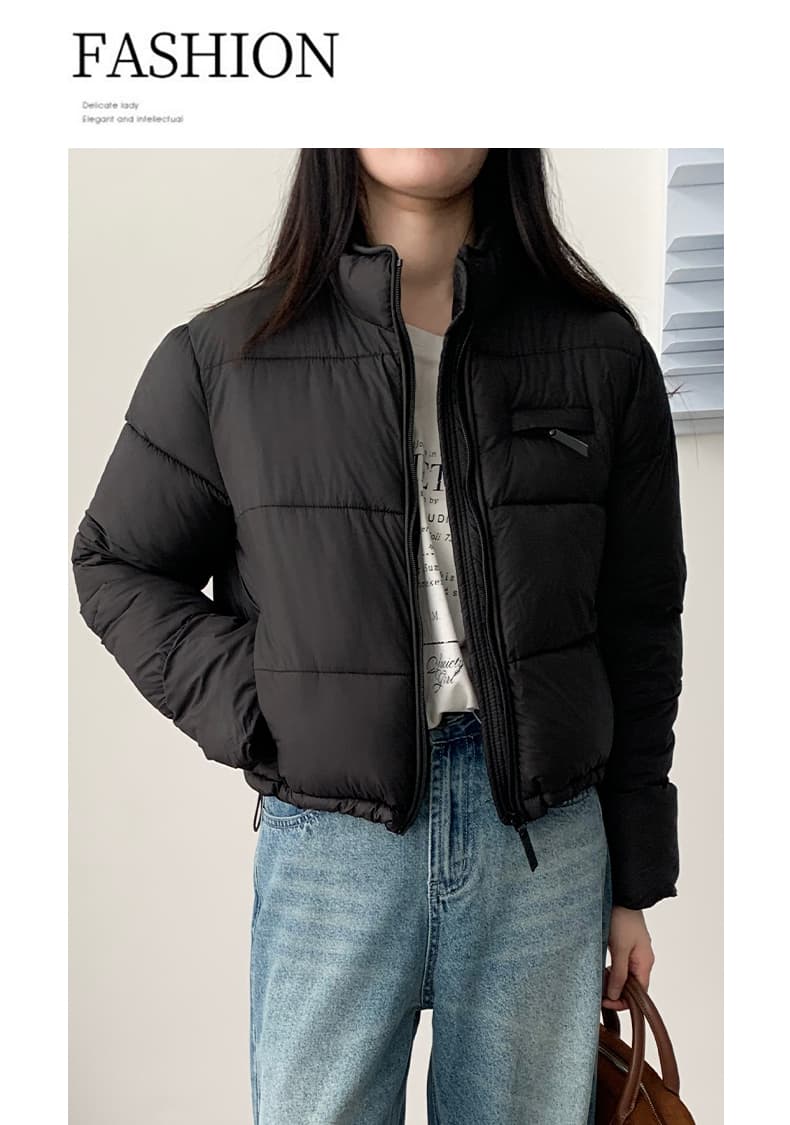 한 부서 작은 키 거북이 스타일 라운드 넥 면 의류 여성 2026 겨울 새로운 캐주얼 다용도 슬림해 보이는 보온 재킷 상세 이미지 21