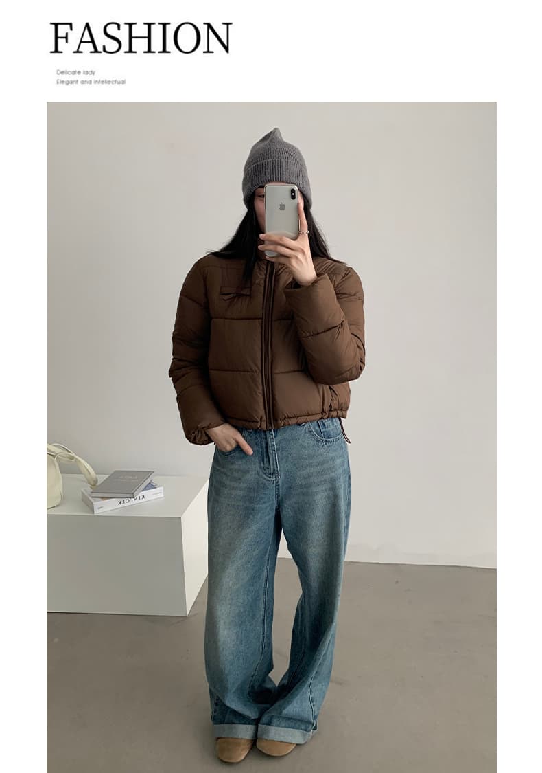 한 부서 작은 키 거북이 스타일 라운드 넥 면 의류 여성 2026 겨울 새로운 캐주얼 다용도 슬림해 보이는 보온 재킷 상세 이미지 30
