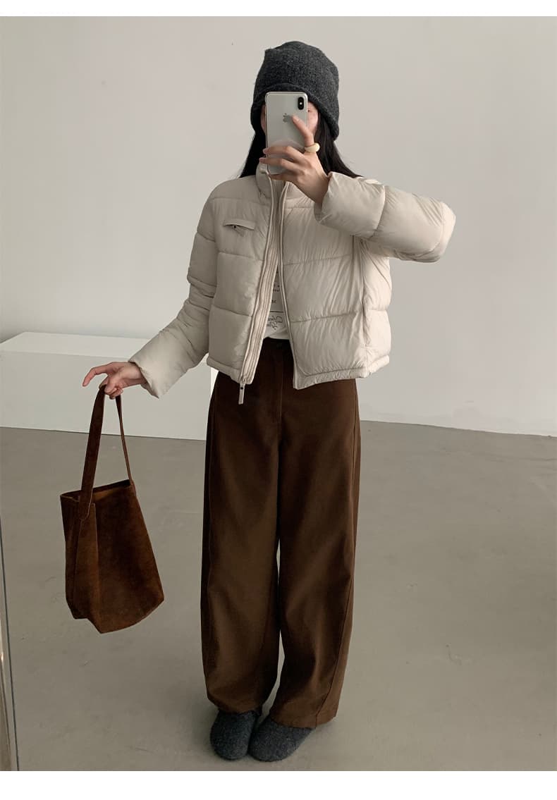 한 부서 작은 키 거북이 스타일 라운드 넥 면 의류 여성 2026 겨울 새로운 캐주얼 다용도 슬림해 보이는 보온 재킷 상세 이미지 33
