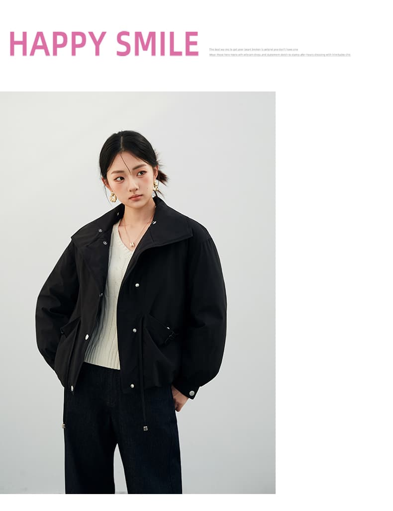 2026 새로운 모방 여우 모피 칼라 아래 면화 의류 여성 짧은 패션 루즈핏 두꺼운 Parker 세트 상세 이미지 36