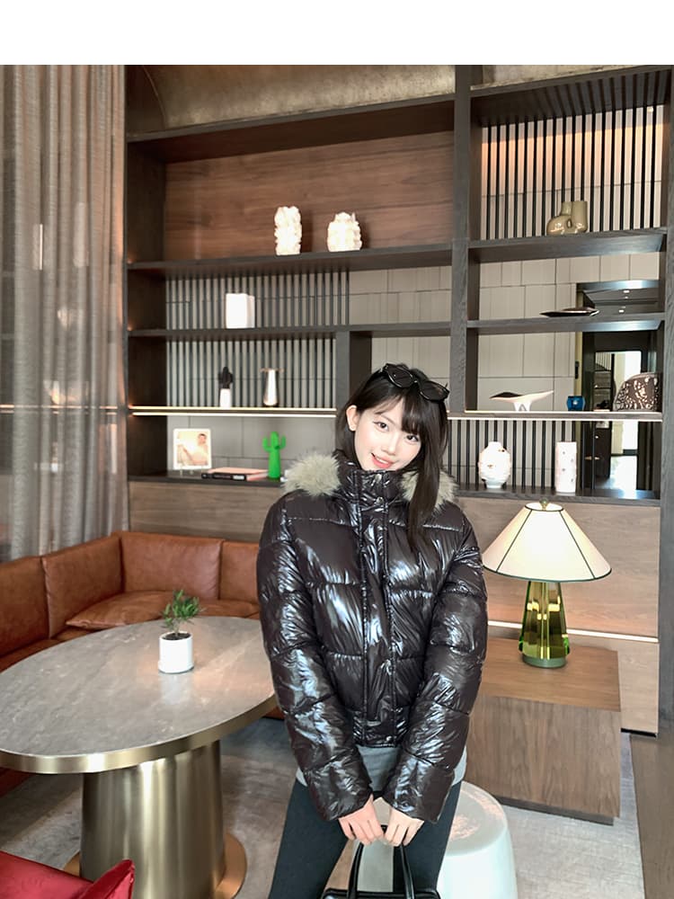 2026 한국 스타일 사설 서비스 아메리칸 레트로 밝은 얼굴 방수 오염 방지 몸매 가꾸기 작은 키 아래 면화 의류 두꺼운 재킷 상세 이미지 17