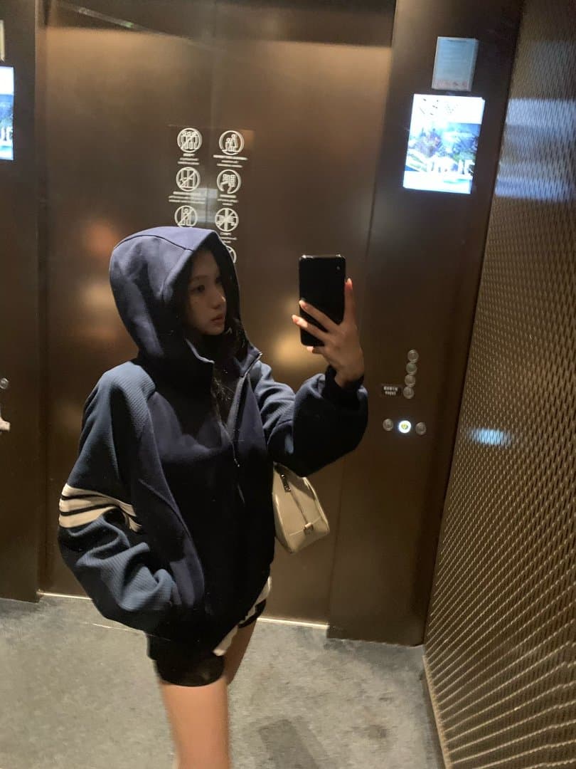 한 부서 느긋한 느슨함 센스 후드 티 스웨터 여성 가을 작은 대중 루즈핏 카디건 코트 맨위 한국 대외 무역 상세 이미지 16