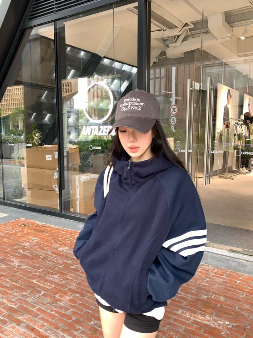 한 부서 느긋한 느슨함 센스 후드 티 스웨터 여성 가을 작은 대중 루즈핏 카디건 코트 맨위 한국 대외 무역 상세 이미지 20