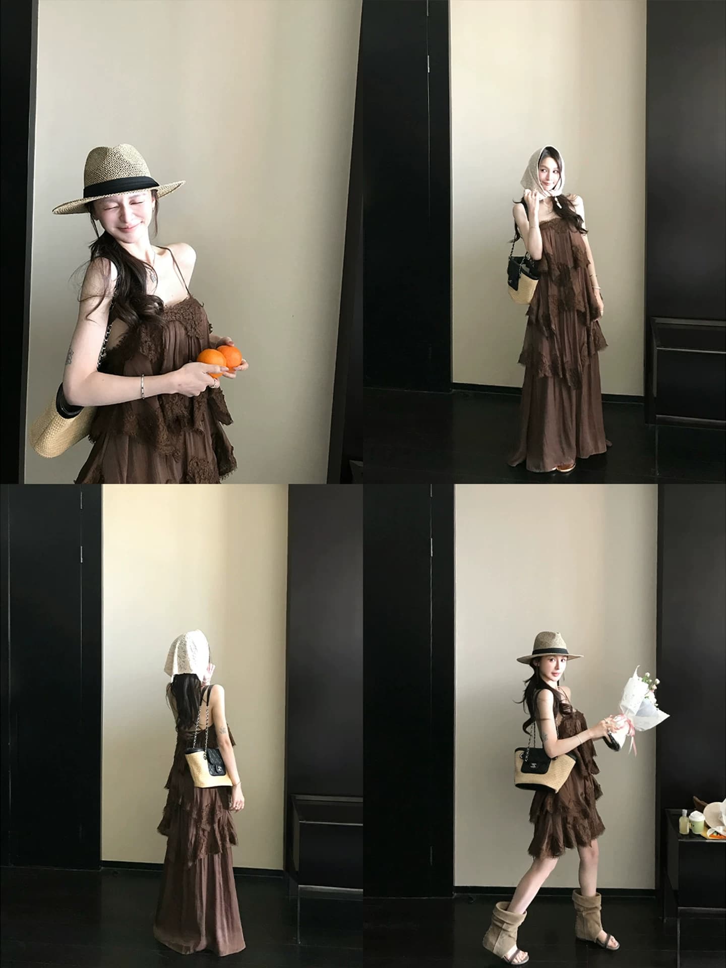 skk store 인시 튜 수여 됨 aj 높음 제품 질감 무거운 작업 레이스 슬립 드레스 길다 상세 이미지 1