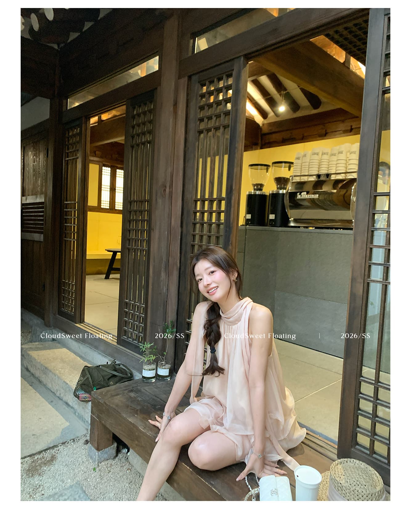 cloudsweet 흰 구름 달콤한 릴리 오브 더 밸리 여름 머리말 분위기 센스 핑크색 행침 목 드레스 민소매 쇼트 스타일 케이크 드레스 상세 이미지 26