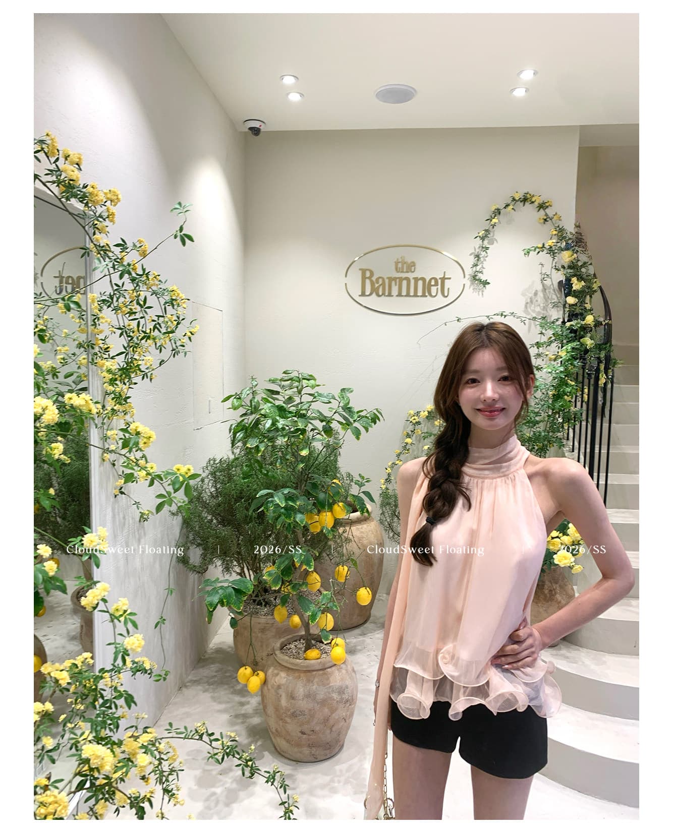 cloudsweet 흰 구름 달콤한 릴리 오브 더 밸리 여름 머리말 분위기 센스 핑크색 행침 목 드레스 민소매 쇼트 스타일 케이크 드레스 상세 이미지 40