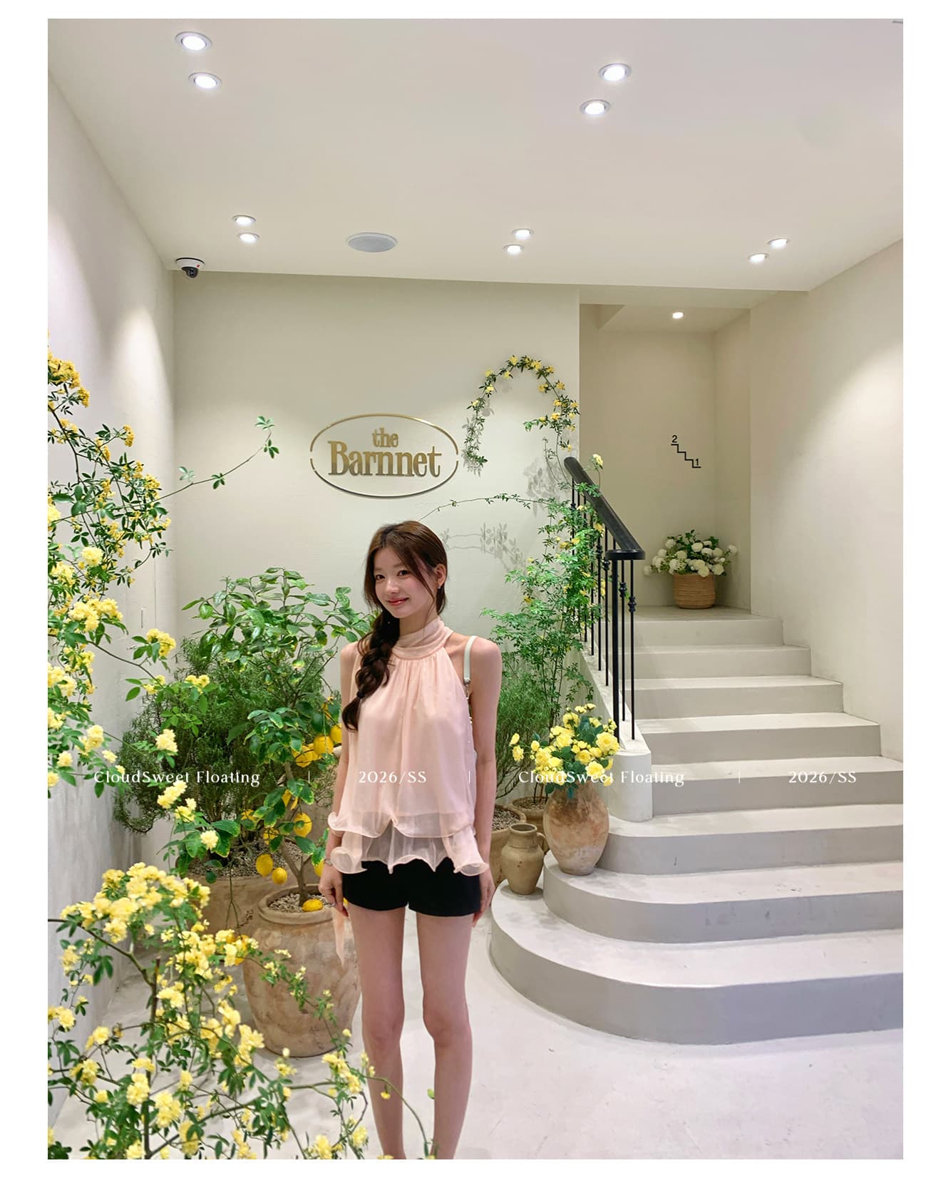 cloudsweet 흰 구름 달콤한 릴리 오브 더 밸리 여름 머리말 분위기 센스 핑크색 행침 목 드레스 민소매 쇼트 스타일 케이크 드레스 상세 이미지 43