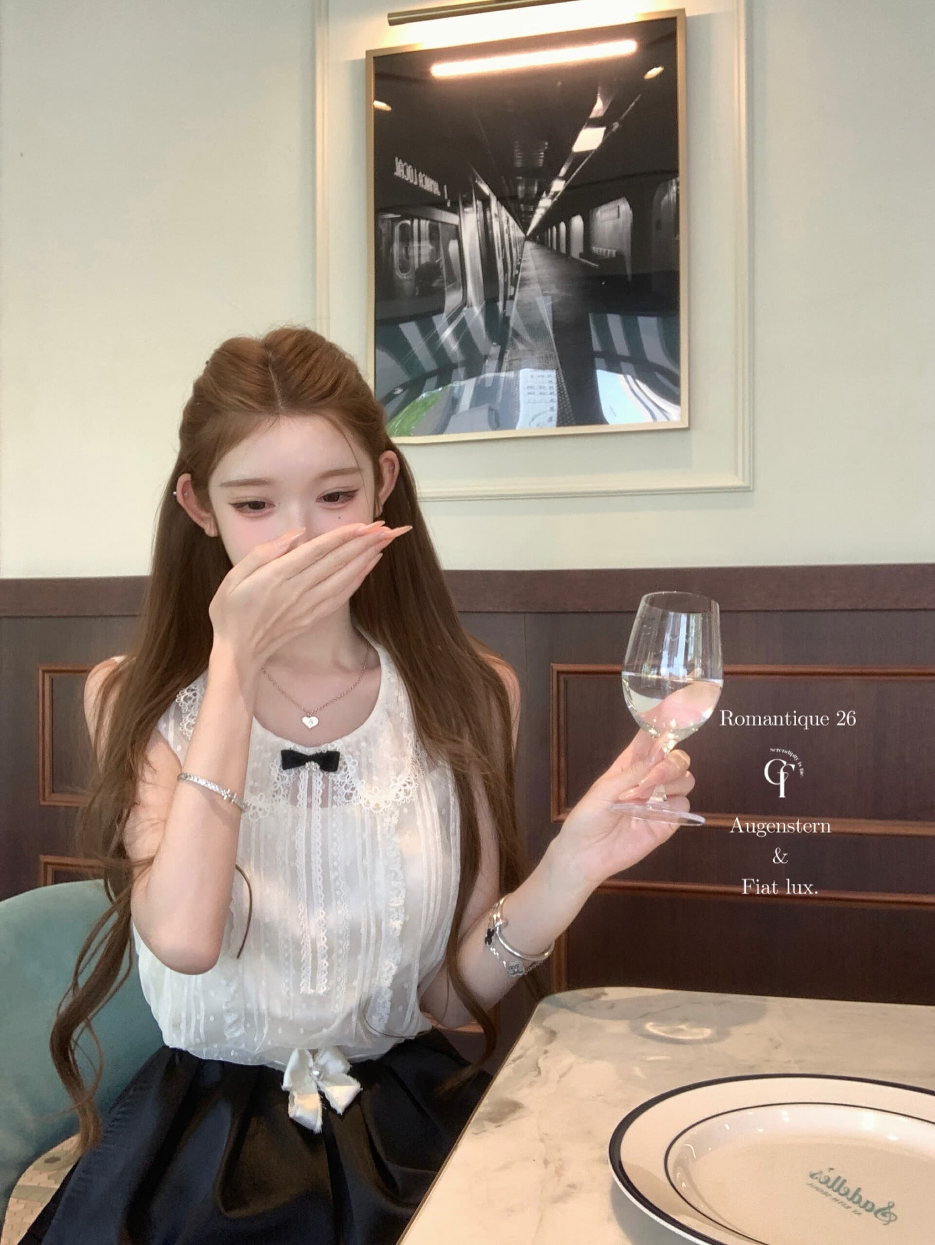늦게 우산 우산 26 ss 한여름 캡처 꿈 인터넷 jor a 민소매 반팔 베이비 칼라 무거운 작업 망사 품격 맨위 상세 이미지 9