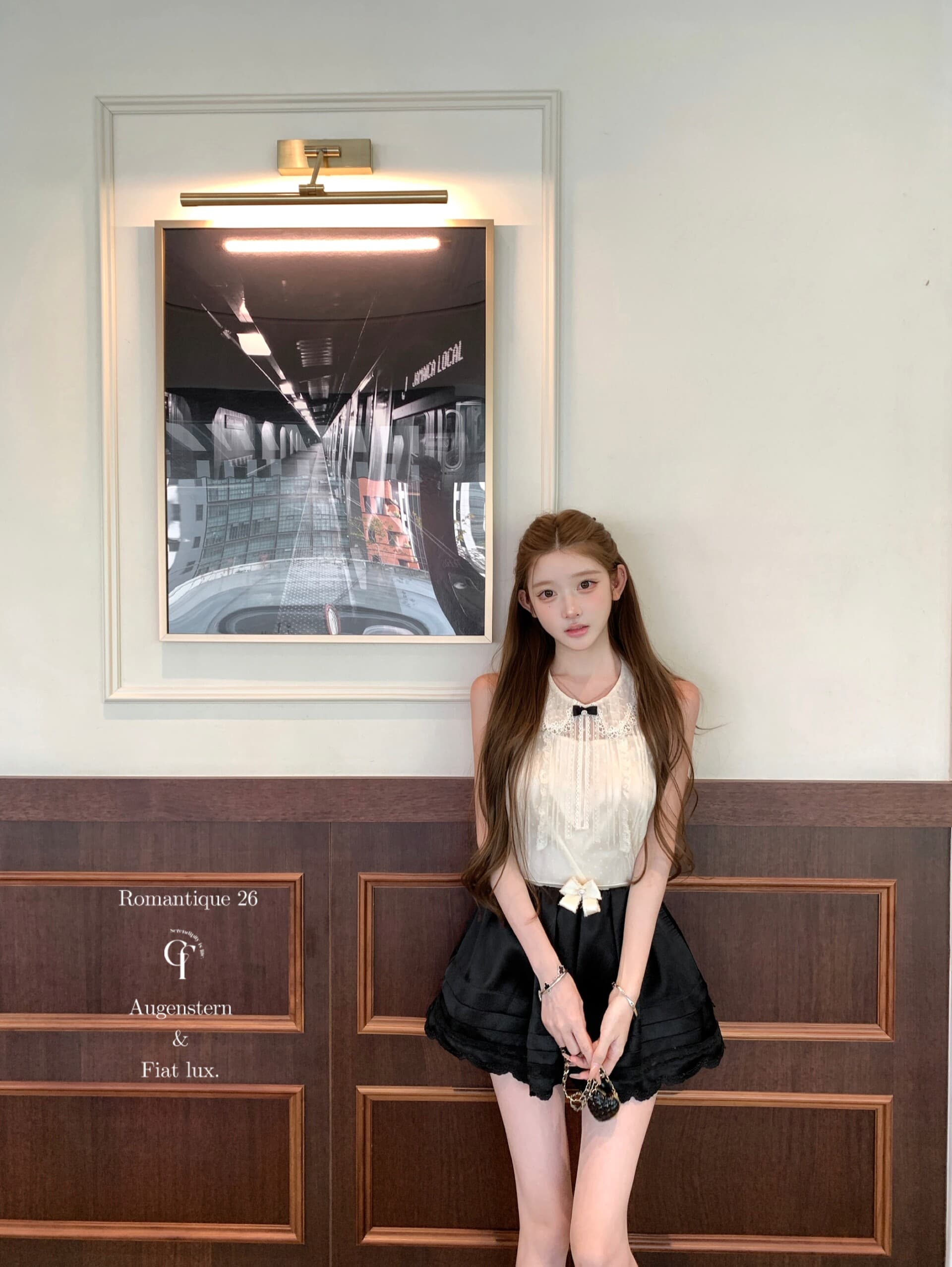 늦게 우산 우산 26 ss 한여름 캡처 꿈 인터넷 jor a 민소매 반팔 베이비 칼라 무거운 작업 망사 품격 맨위 상세 이미지 19