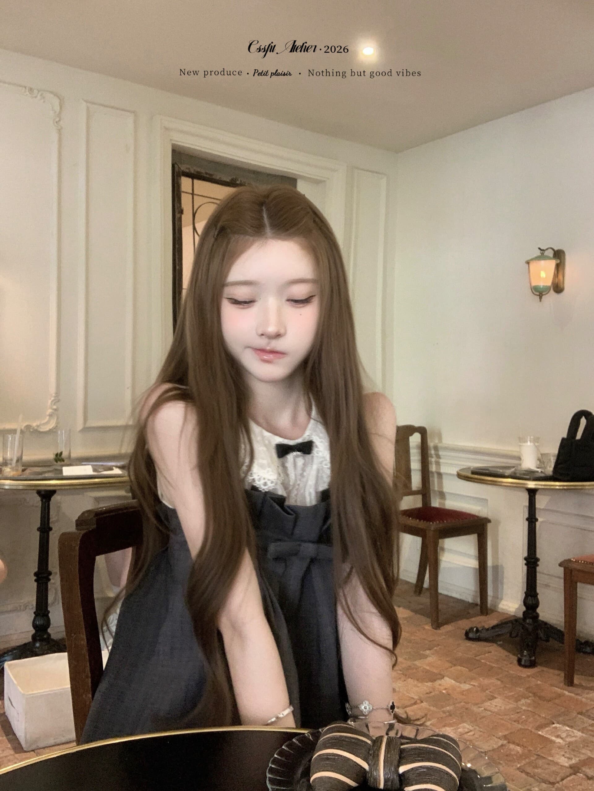 늦게 우산 우산 26 ss 梦回 롱 아일랜드 jor a 약화 된 양모 맞춤 체크무늬 3층 플리츠 슬립 드레스 미니 스커트 상세 이미지 14