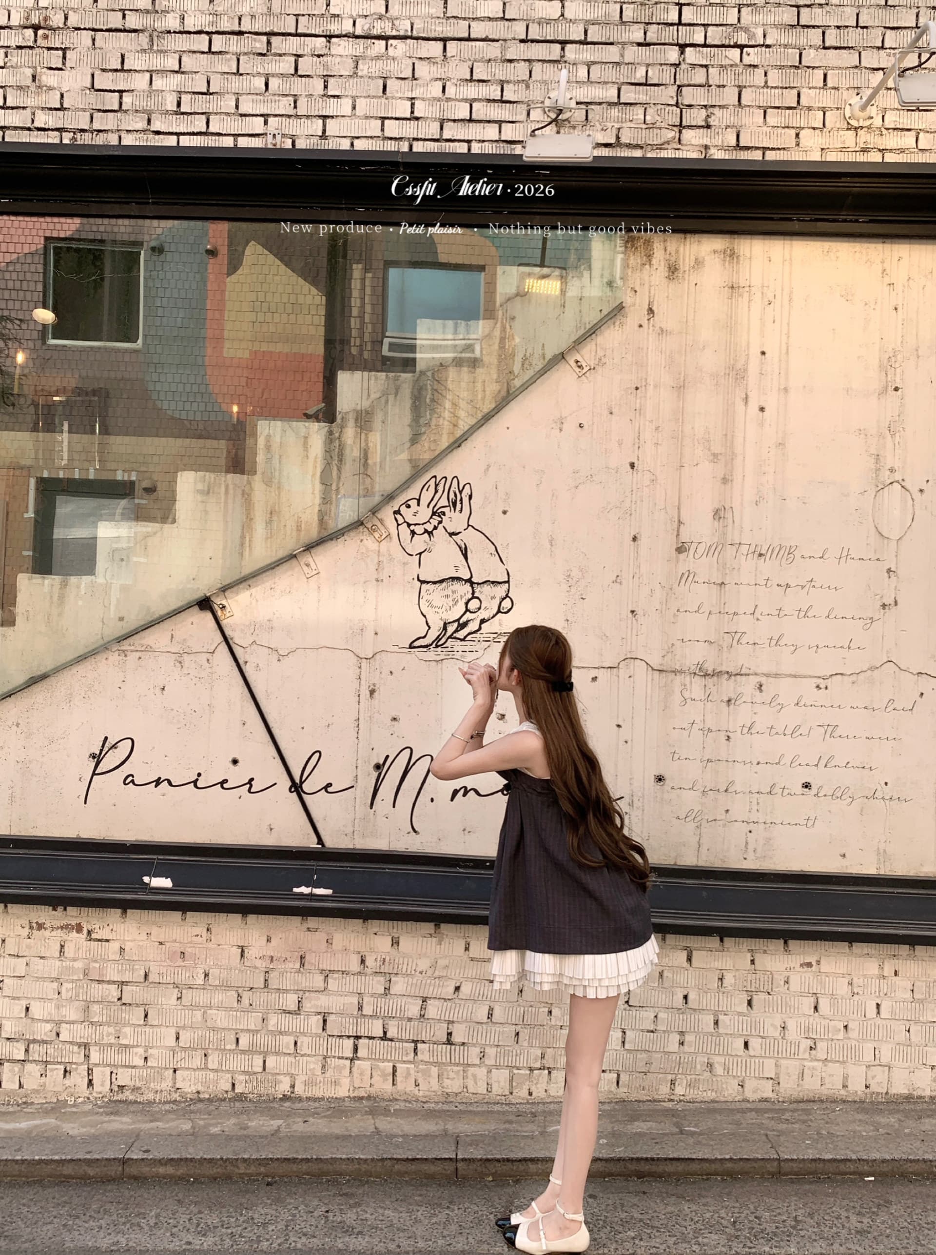 늦게 우산 우산 26 ss 梦回 롱 아일랜드 jor a 약화 된 양모 맞춤 체크무늬 3층 플리츠 슬립 드레스 미니 스커트 상세 이미지 16