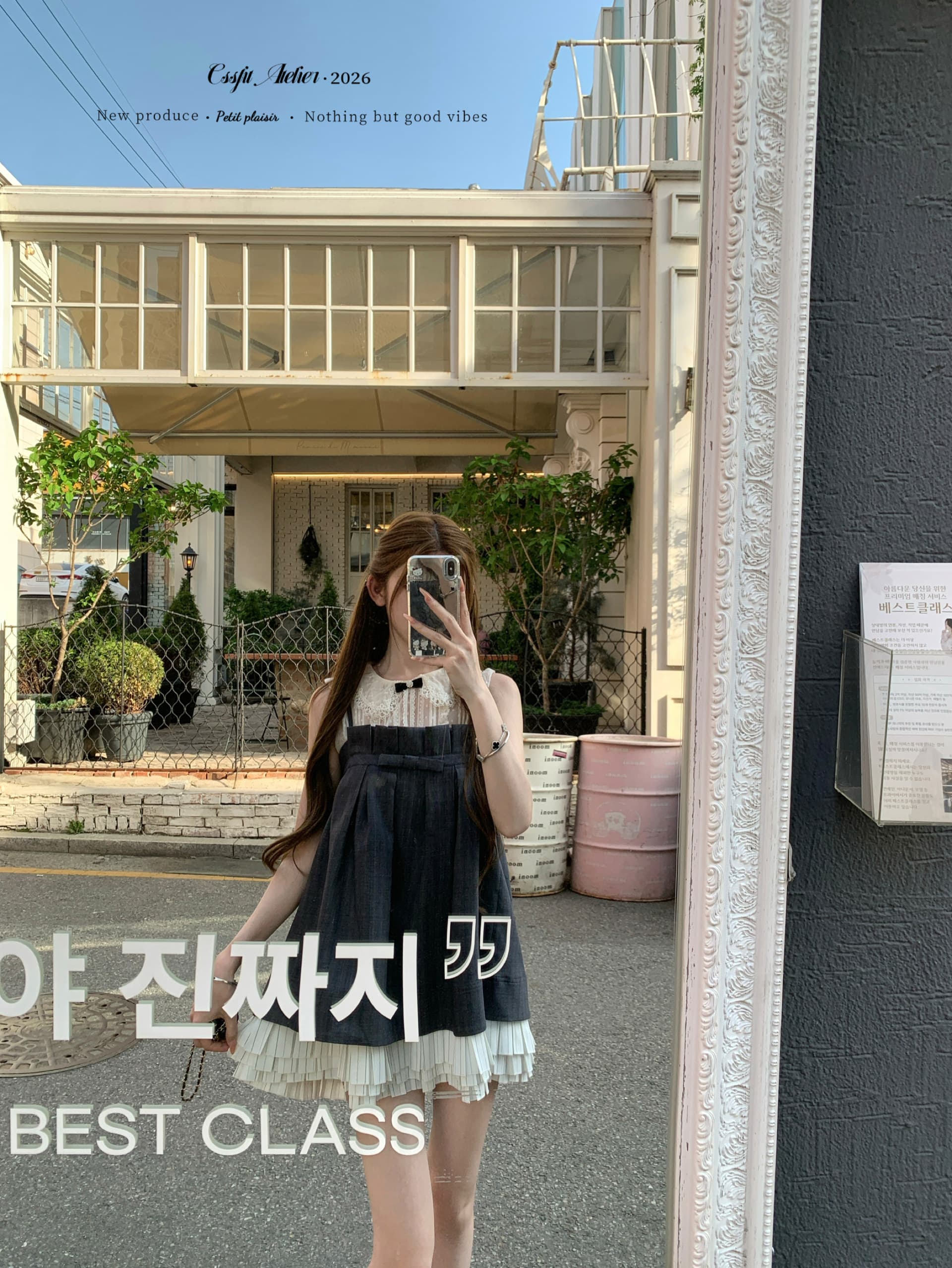 늦게 우산 우산 26 ss 梦回 롱 아일랜드 jor a 약화 된 양모 맞춤 체크무늬 3층 플리츠 슬립 드레스 미니 스커트 상세 이미지 36