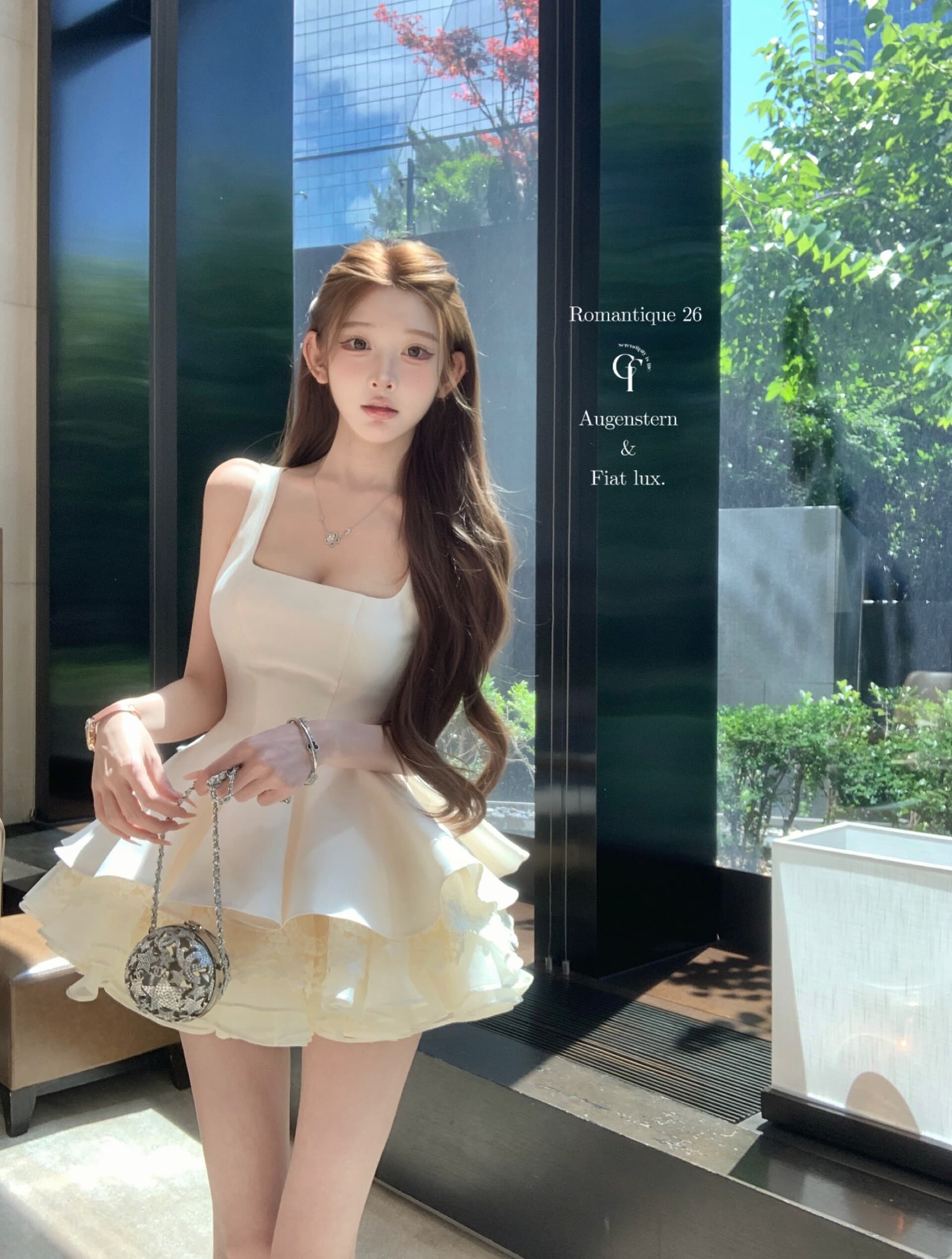 늦게 우산 우산 26 ss 파리 사랑 예약하기 무거운 작업 자오 이슬 생각하기 같은 단락 jor a 멜라루카 대 나비 매듭 드레스 이미지 3