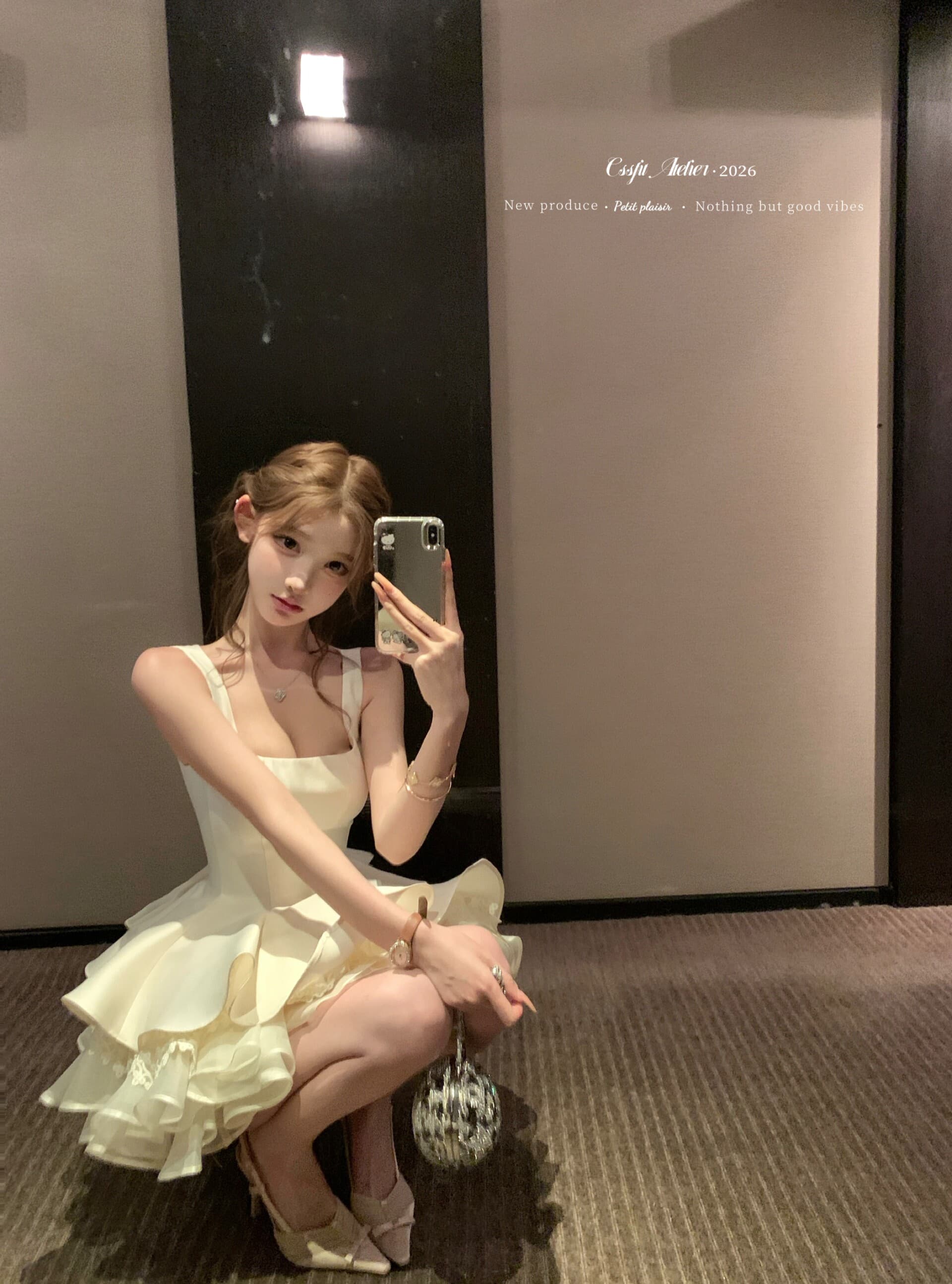늦게 우산 우산 26 ss 파리 사랑 예약하기 무거운 작업 자오 이슬 생각하기 같은 단락 jor a 멜라루카 대 나비 매듭 드레스 상세 이미지 19