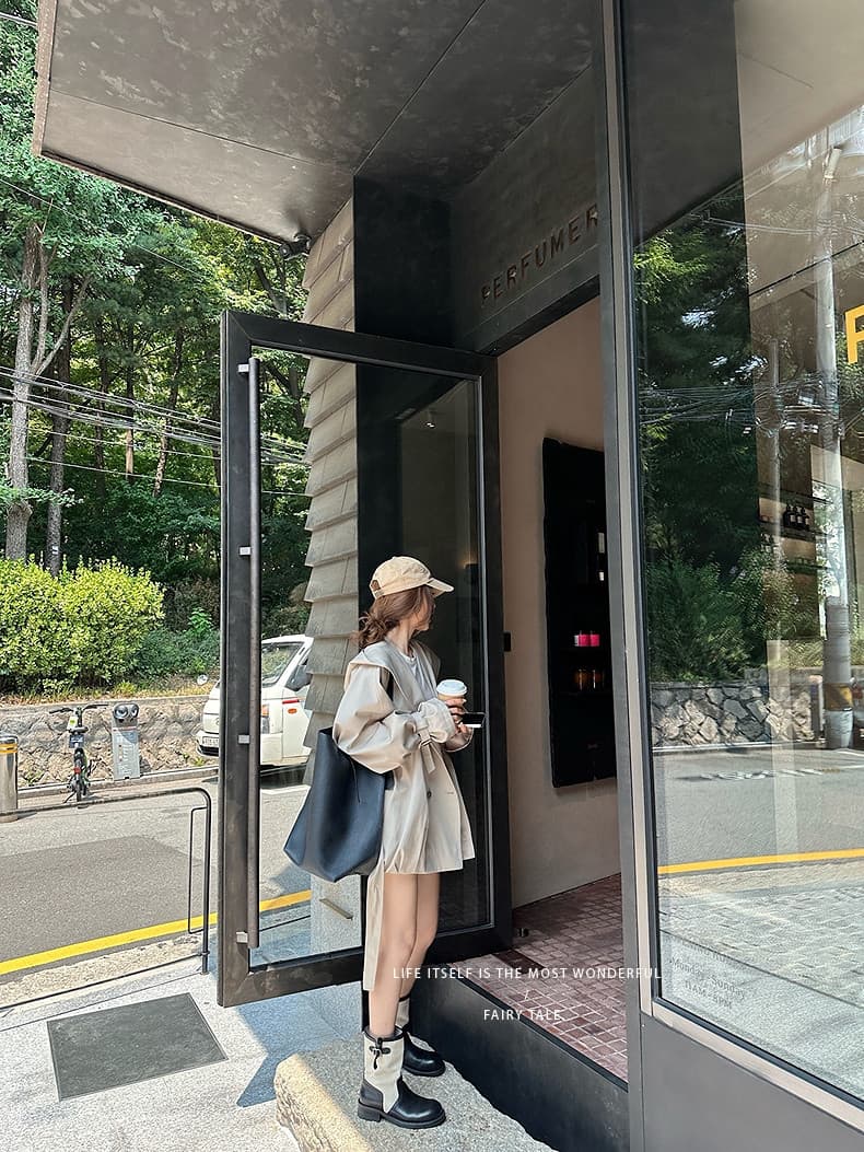 lilylikes 바 플러그 일몰 낮음 포화 상태 얕은 카키 다용도 후드 바람막이 세련된 있음 유럽 블록 상세 이미지 44