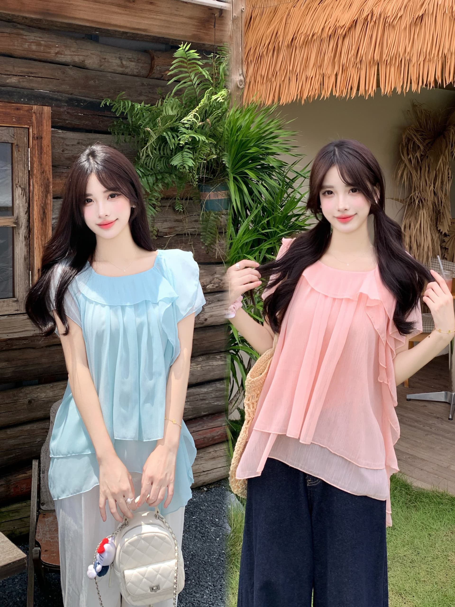 실사 빅 사이즈 여성 의류 지방 mm 리본 대 라운드 넥 여성 셔츠 여름 부드러운 한 첨부 된 의류 루즈핏 반팔