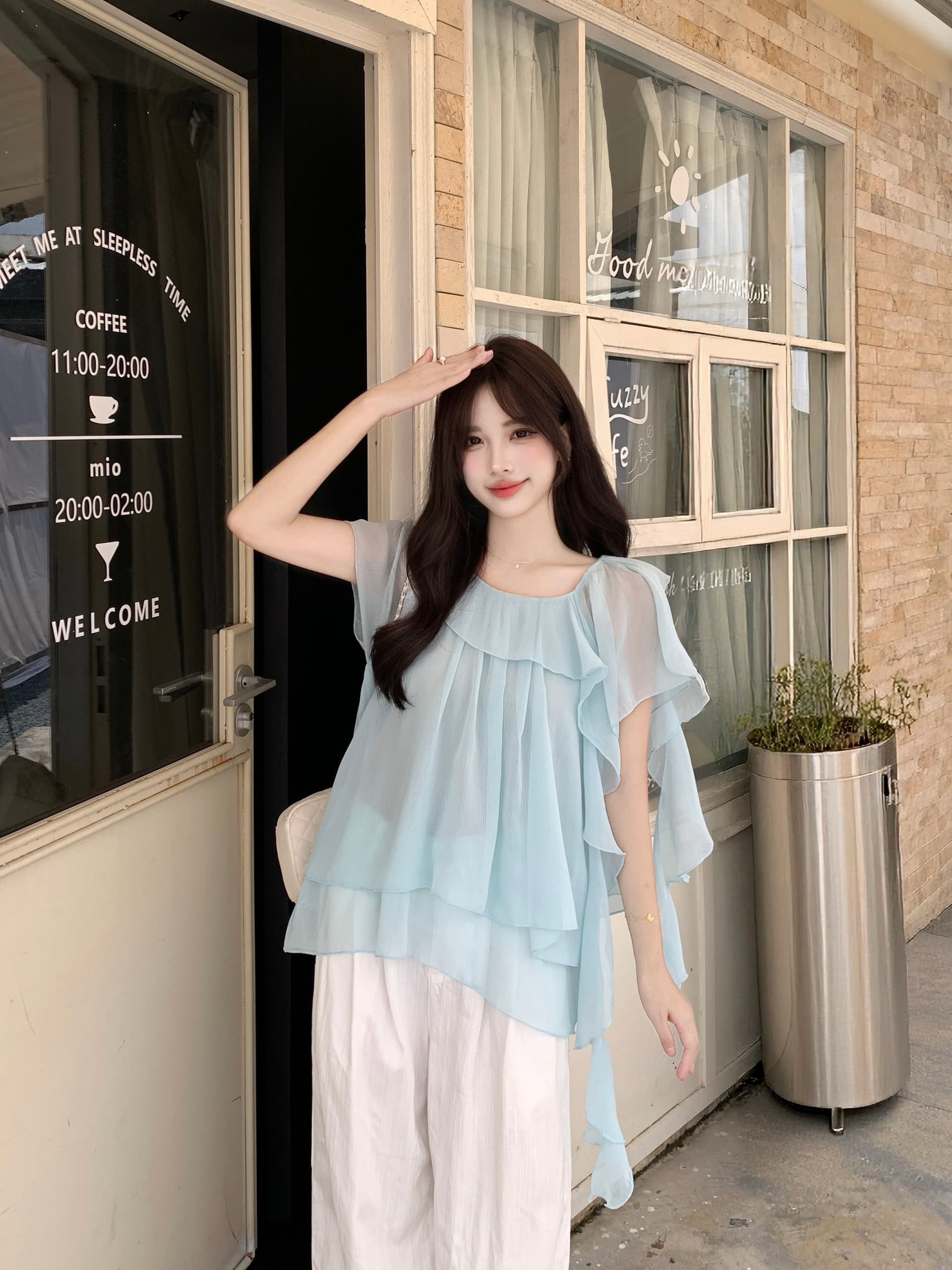 실사 빅 사이즈 여성 의류 지방 mm 리본 대 라운드 넥 여성 셔츠 여름 부드러운 한 첨부 된 의류 루즈핏 반팔 상세 이미지 13
