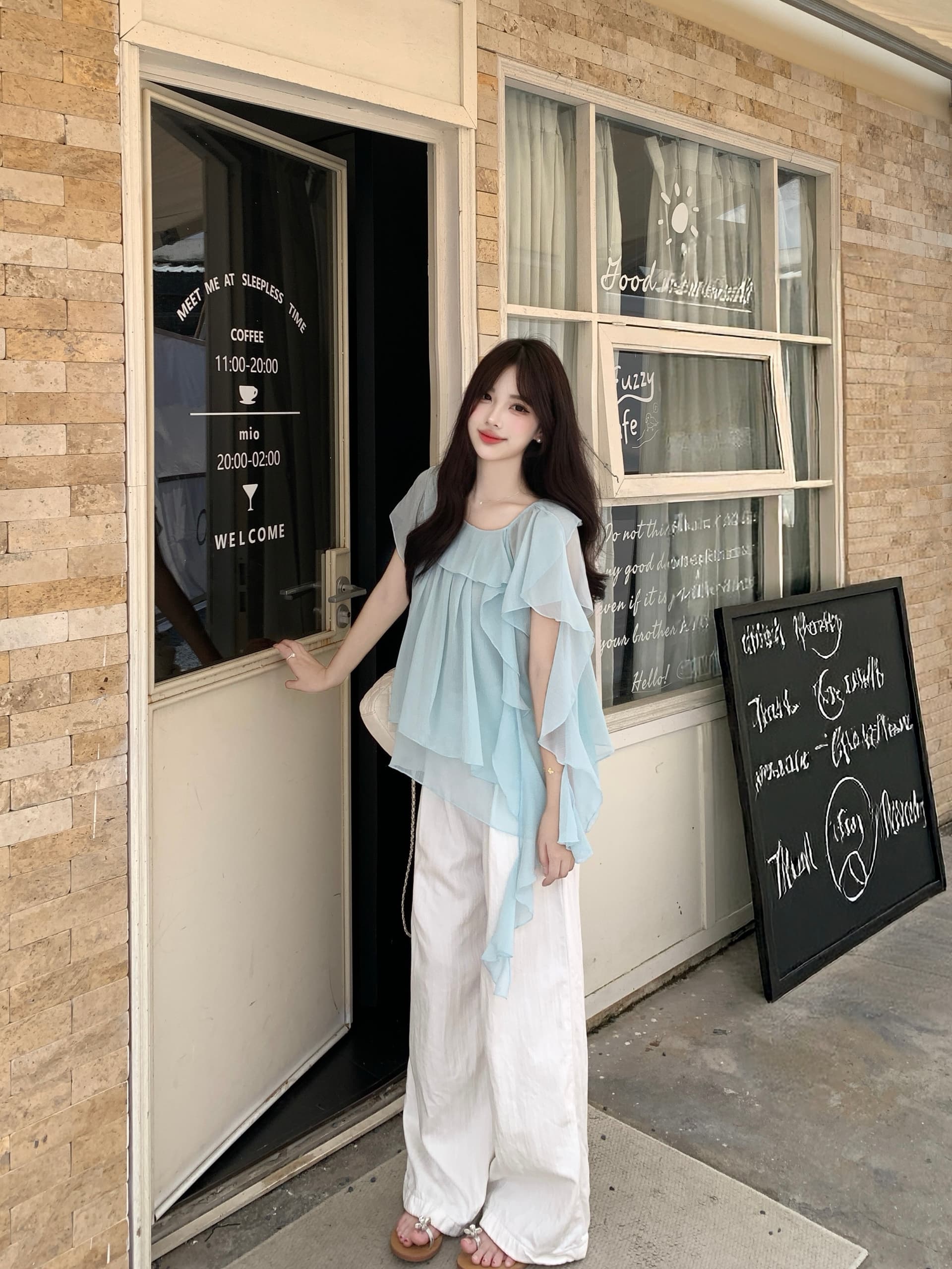실사 빅 사이즈 여성 의류 지방 mm 리본 대 라운드 넥 여성 셔츠 여름 부드러운 한 첨부 된 의류 루즈핏 반팔 상세 이미지 15