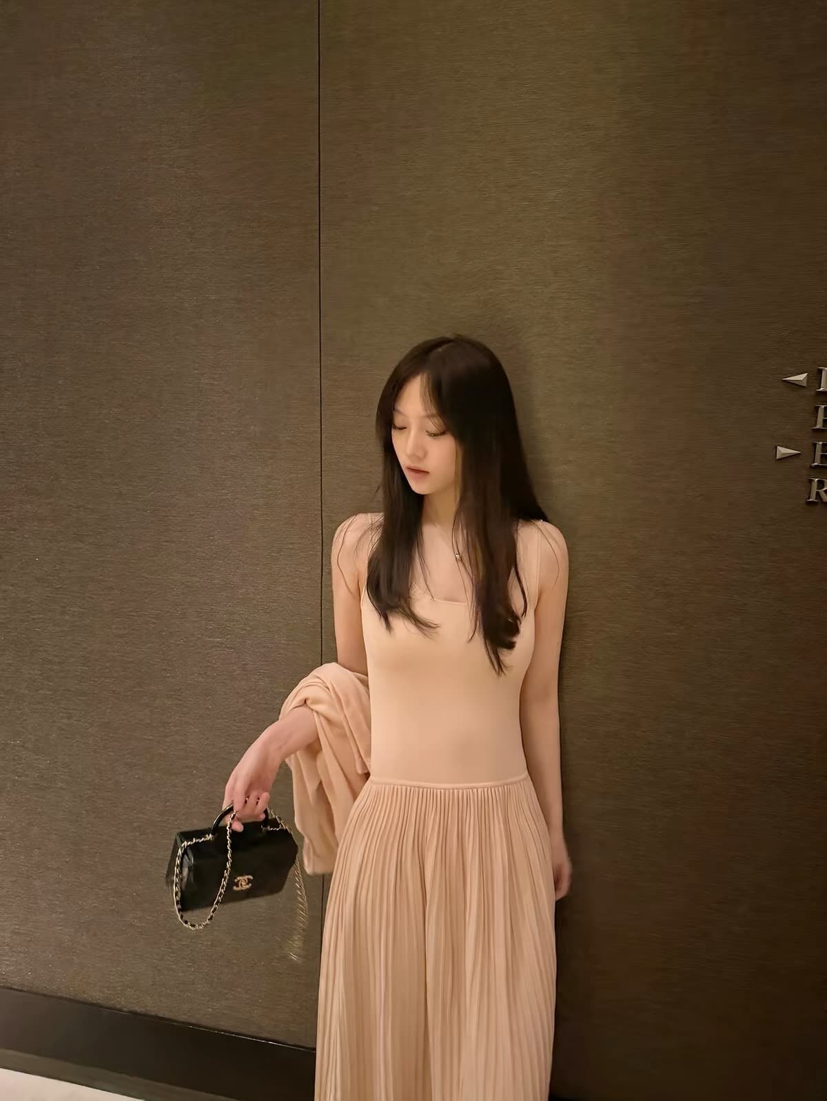 한 부서 낮음 포화 상태 여성 장난기 넘치는 바람 절묘한 민소매 조끼 원피스 빛 요리 한 코치 세트 상세 이미지 3