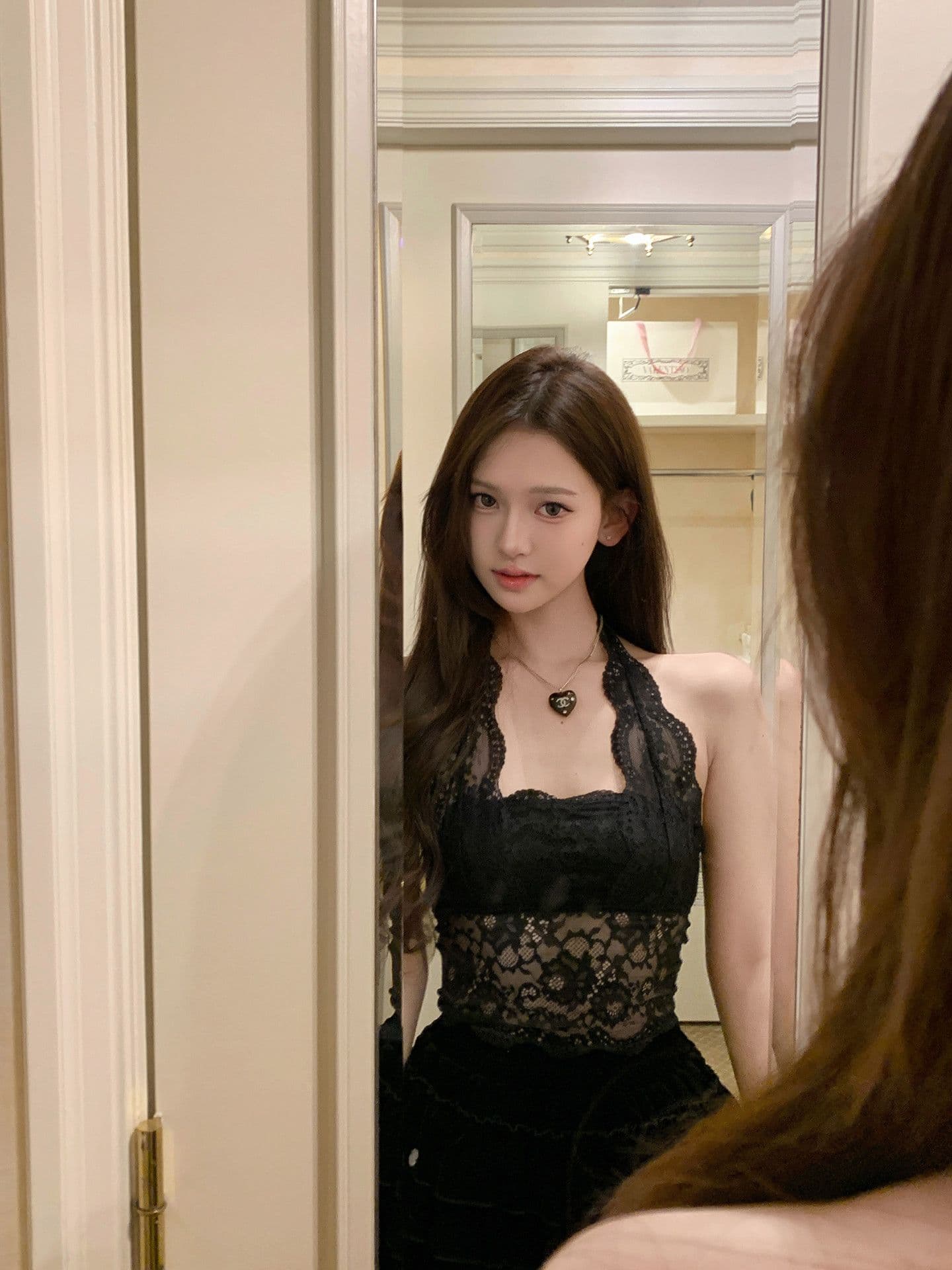 2026 새로운 가슴 패드 레이스 행침 목 캐미솔 만나는 아름다움 뒤로 브래지어 하나 백리스 인사이드 가져 가라. 작은 맨위 상세 이미지 8