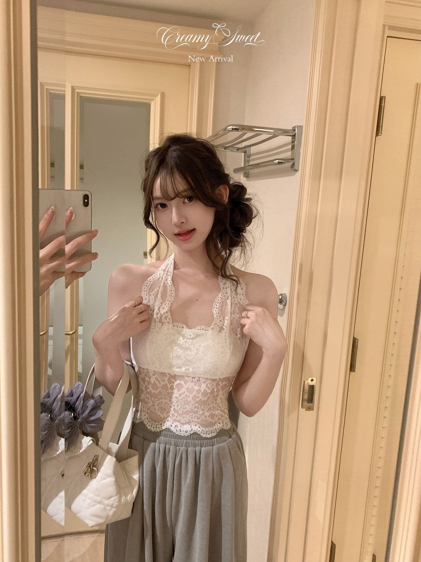 2026 새로운 가슴 패드 레이스 행침 목 캐미솔 만나는 아름다움 뒤로 브래지어 하나 백리스 인사이드 가져 가라. 작은 맨위 상세 이미지 30