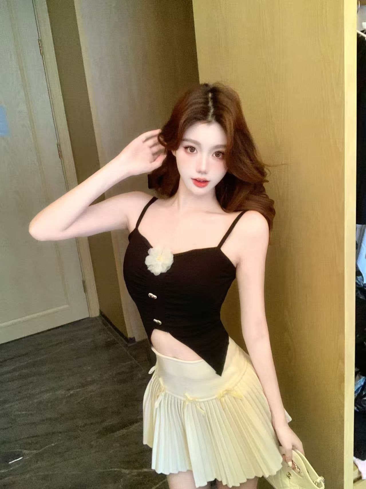 2026 새로운 가슴 패드 순수한 욕망 3 차원 꽃 캐미솔 여름 섹시한 아름다움 뒤로 외출용 만나는 맨위 상세 이미지 21