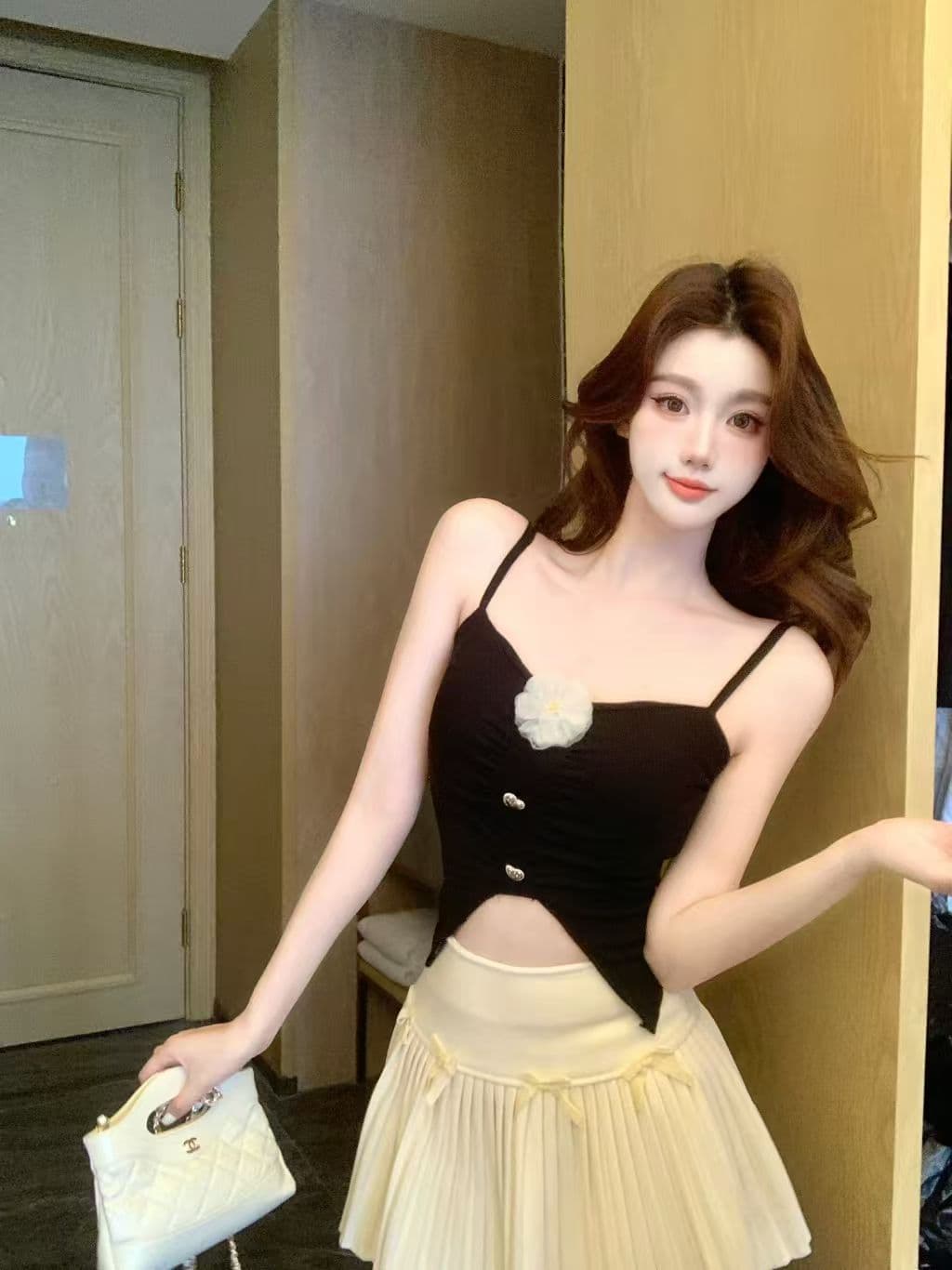 2026 새로운 가슴 패드 순수한 욕망 3 차원 꽃 캐미솔 여름 섹시한 아름다움 뒤로 외출용 만나는 맨위 상세 이미지 25