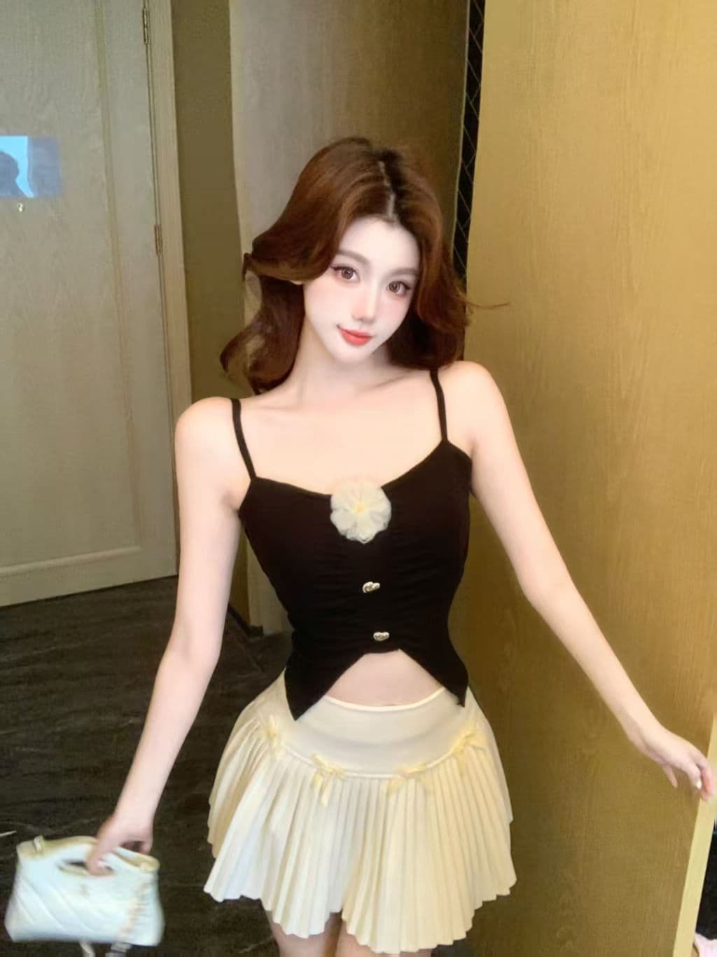 2026 새로운 가슴 패드 순수한 욕망 3 차원 꽃 캐미솔 여름 섹시한 아름다움 뒤로 외출용 만나는 맨위 상세 이미지 27