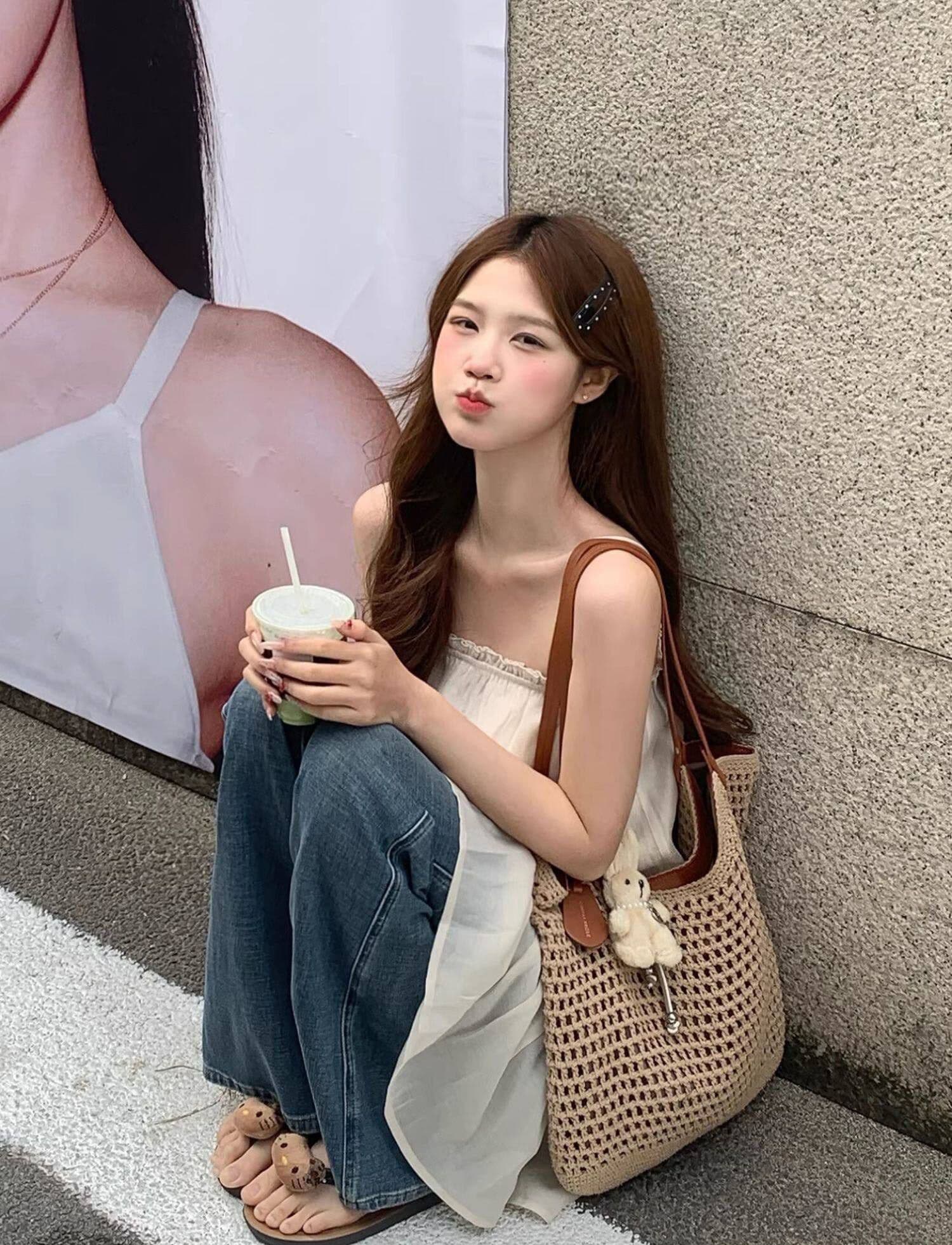 im ~까지 이슬 생각하기 같은 단락 라이 경기 서울 3 차원 주름 프릴 슬립 드레스 부드러운 도루 센스 마이크로 a 드레스 상세 이미지 4