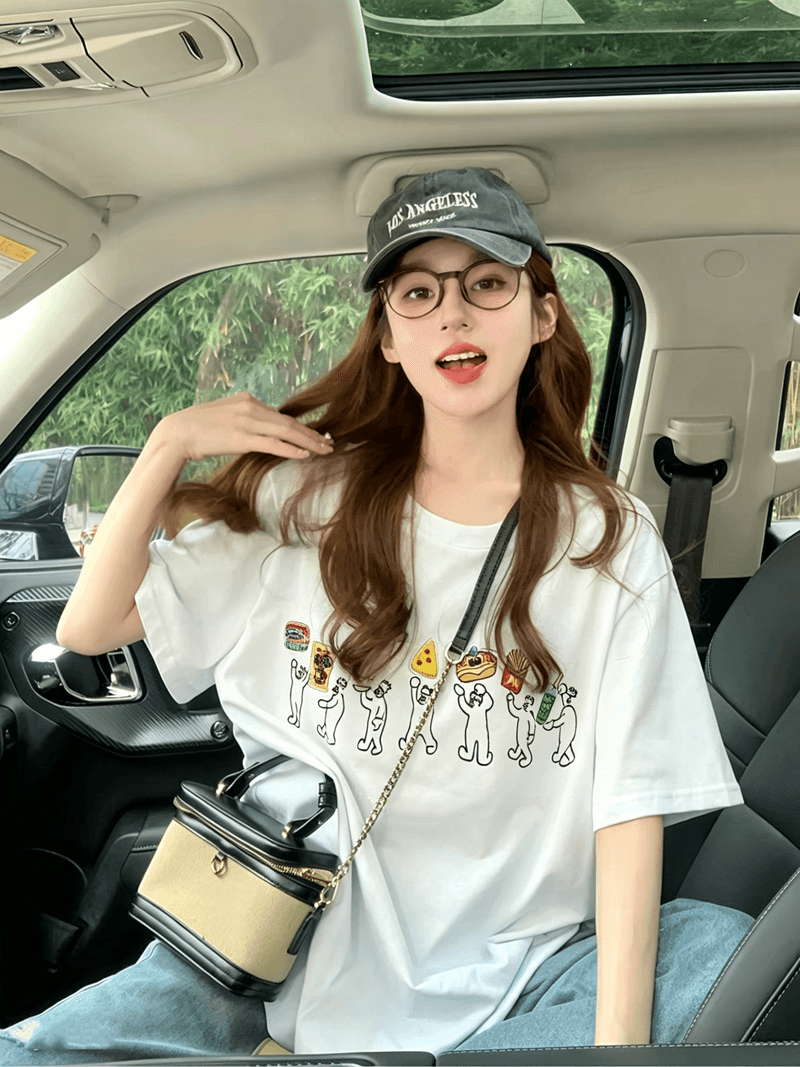 2026 무거운 새로운 순면 특별 빅 사이즈 아메리칸 높음 거리 자수 반팔 티셔츠 남녀 여름 커플 맨위 트렌디 상세 이미지 2