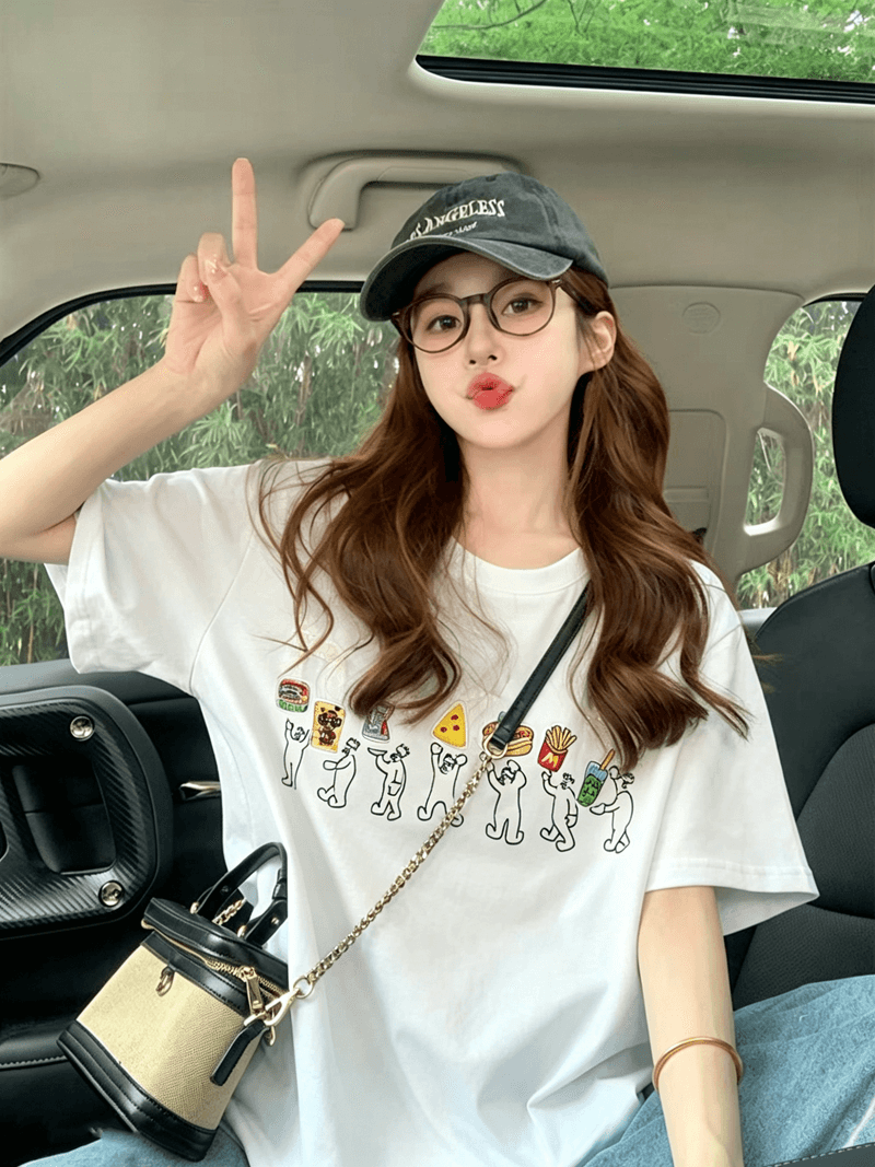 2026 무거운 새로운 순면 특별 빅 사이즈 아메리칸 높음 거리 자수 반팔 티셔츠 남녀 여름 커플 맨위 트렌디 상세 이미지 4