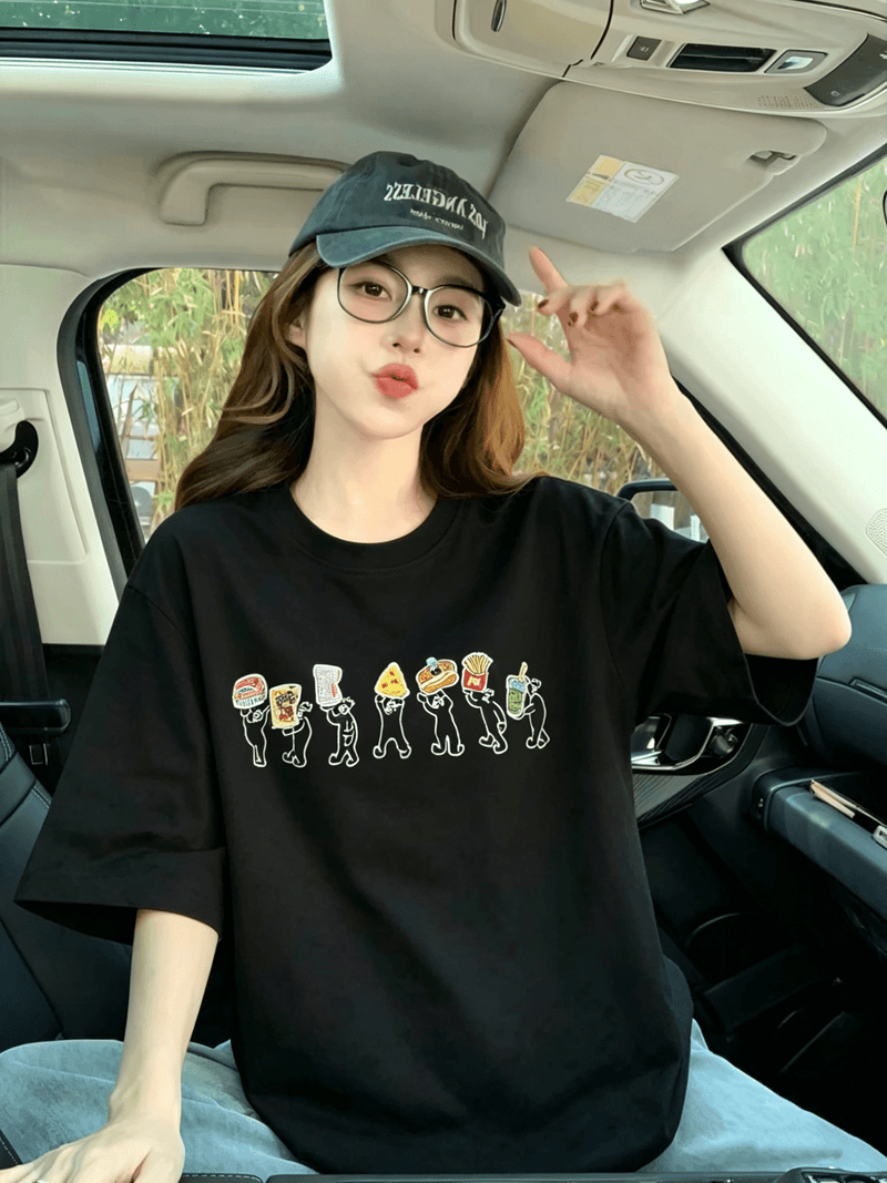 2026 무거운 새로운 순면 특별 빅 사이즈 아메리칸 높음 거리 자수 반팔 티셔츠 남녀 여름 커플 맨위 트렌디 상세 이미지 6