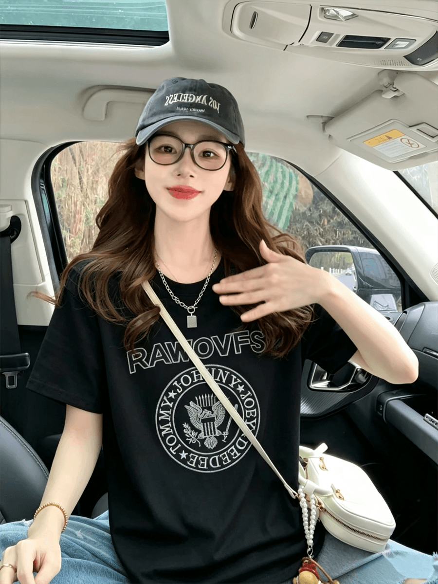 2026 새로운 무거운 순면 여름 새로운 슈퍼 화재 무거운 작업 자수 공예 루즈핏 다용도 반소매 캐주얼 맨위 상세 이미지 2