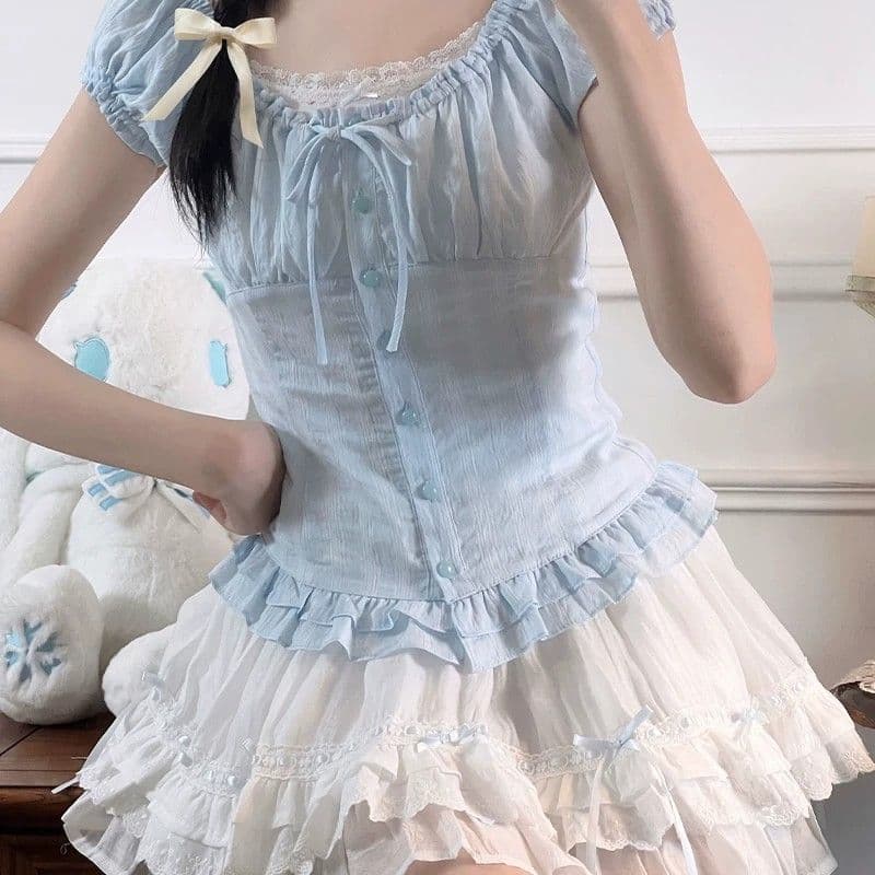 라 라 소스 천 섬 센 윌 디자인 고대 복장 doll 센스 나이 나이 바람 오프숄더 맨위 상세 이미지 4