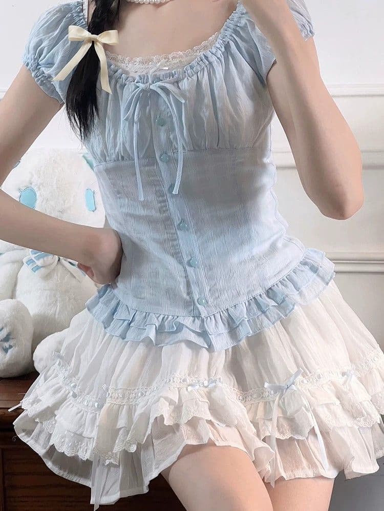 라 라 소스 천 섬 센 윌 디자인 고대 복장 doll 센스 나이 나이 바람 오프숄더 맨위 상세 이미지 8