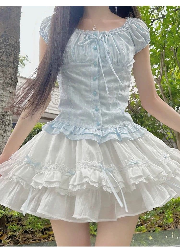 라 라 소스 천 섬 센 윌 디자인 고대 복장 doll 센스 나이 나이 바람 오프숄더 맨위 상세 이미지 13