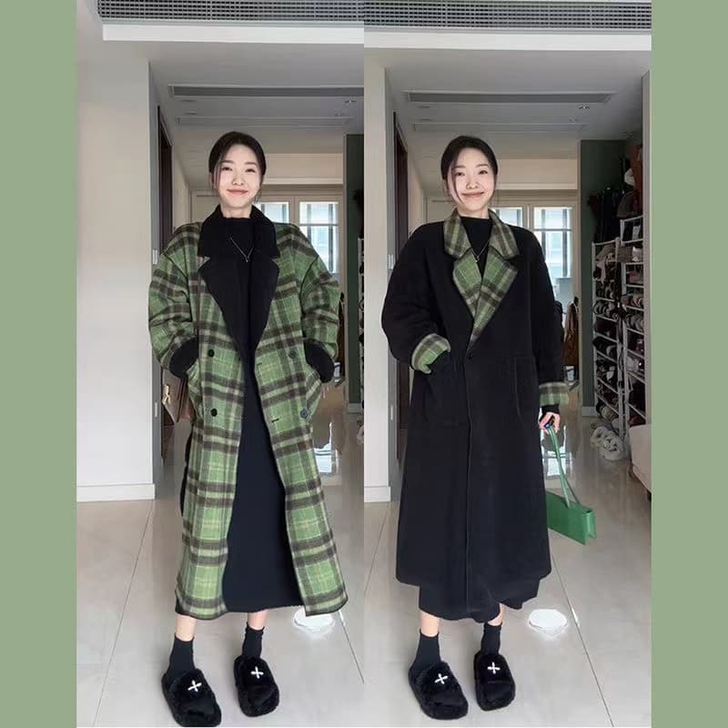 구오 지우주지 뭐라구? 한 부서 캐주얼 양면 착용 모피 코트 재킷 이미지 4