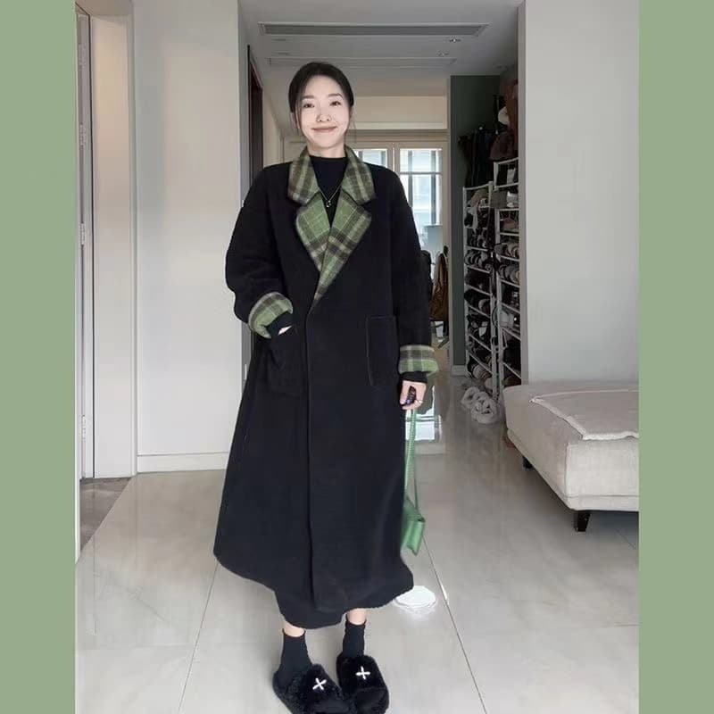 구오 지우주지 뭐라구? 한 부서 캐주얼 양면 착용 모피 코트 재킷 상세 이미지 2