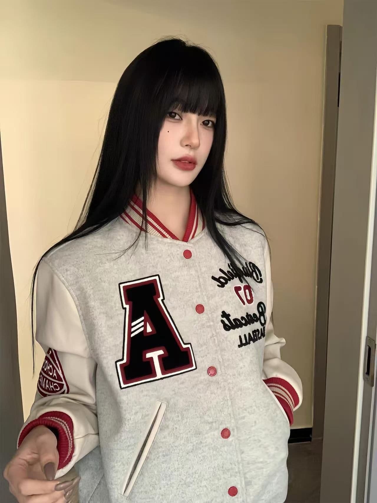 2026 새로운 무거운 아메리칸 무거운 자수 야구 외투 가을 겨울 재킷 상세 이미지 1