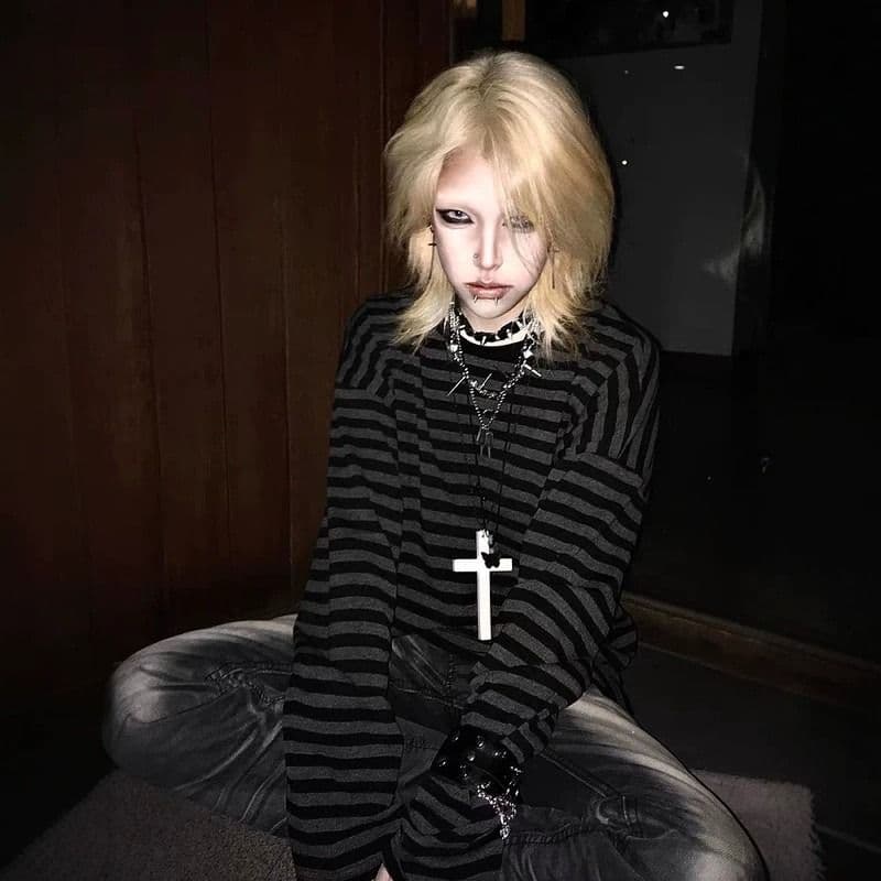 2026 봄 가을 느긋한 느슨함 센스 배색 스트라이프 루즈핏 긴팔 티셔츠 여성 인기 다용도 캐주얼 출퇴근 맨위 이미지 2